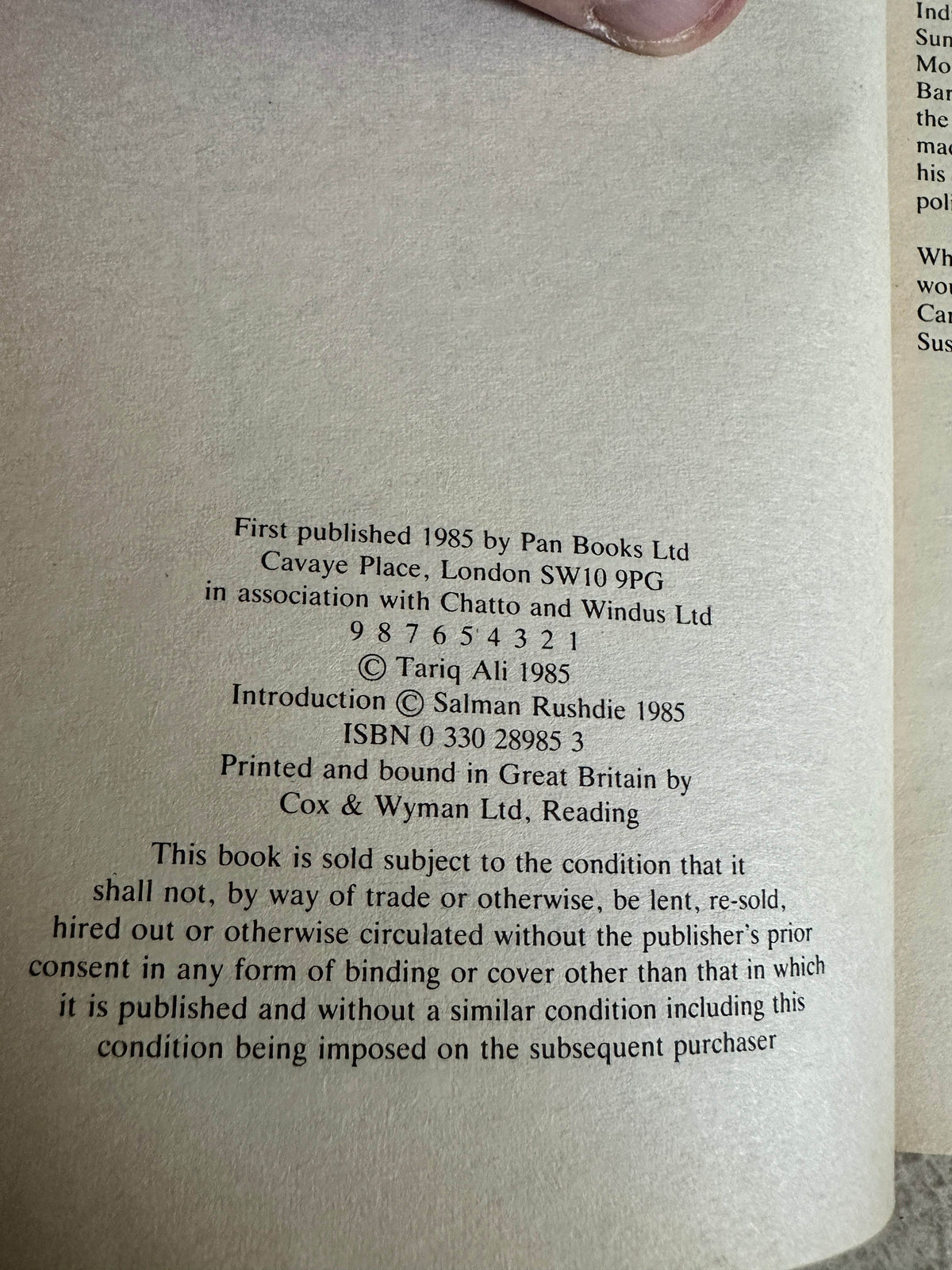 1985*1st* The Nehrus & The Gandhis(An Indian Dynasty)Tariq Ali(Intro by Salman Rushdie)Picador - Honeyburn Books (UK)