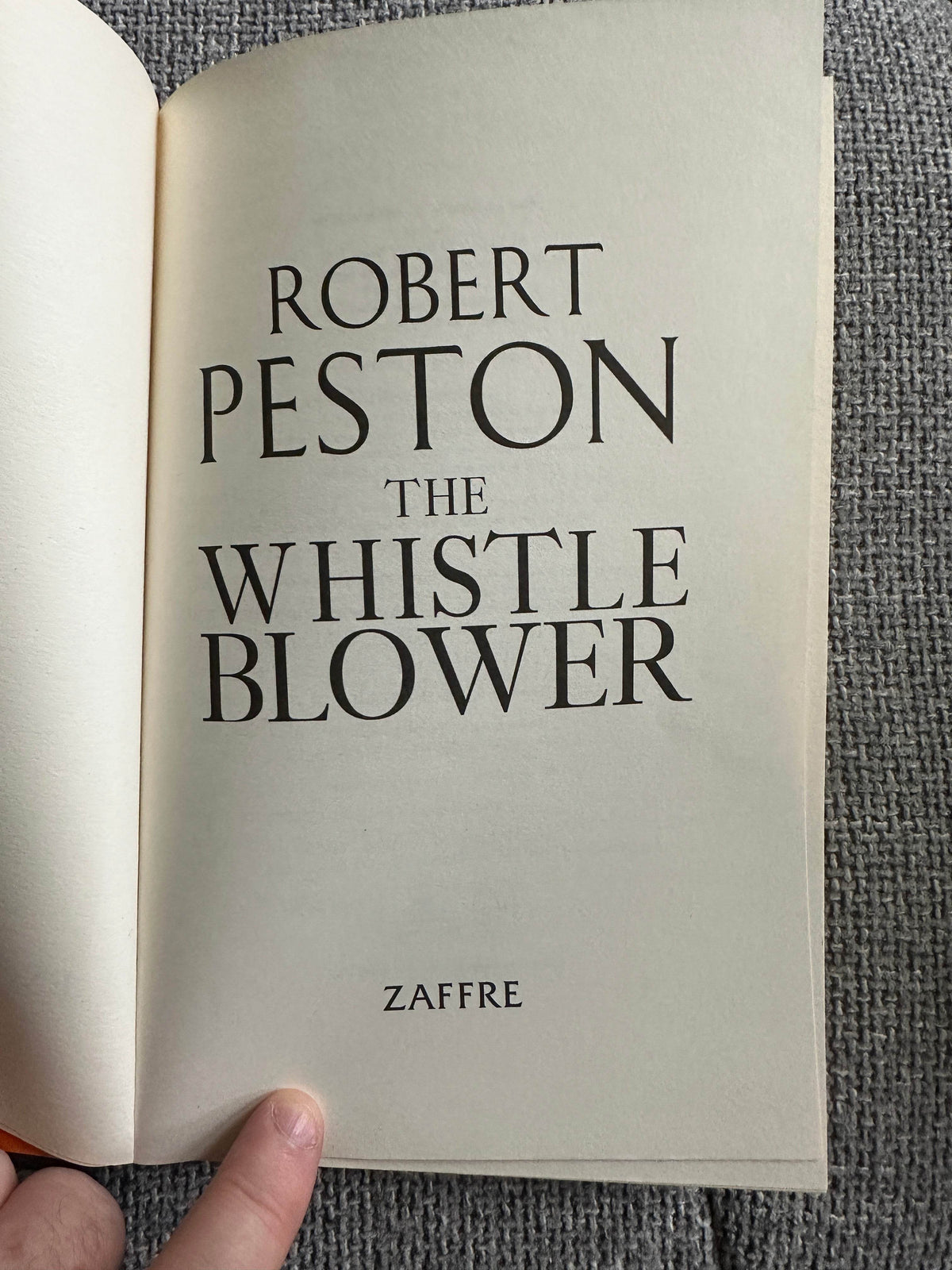 2021*1st SIGNED* The Whistleblower - Robert Peston (Zaffre) - Honeyburn Books (UK)