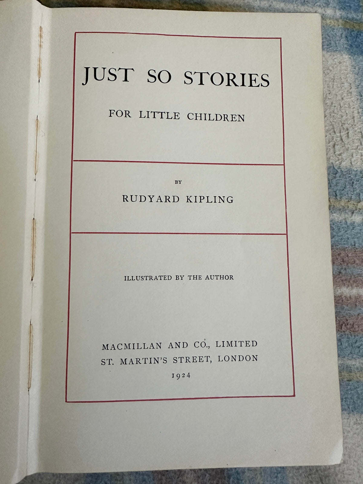 1924 Just So Stories - Rudyard Kipling written and illustrated by The author(MacMillan) - Honeyburn Books (UK)