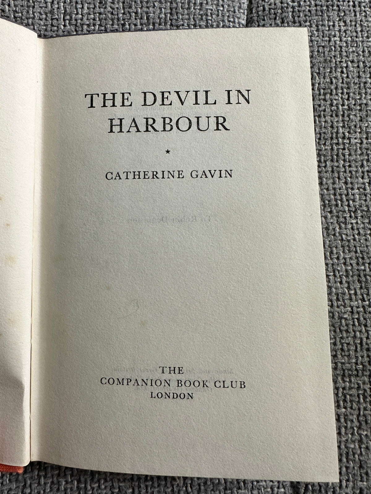 1968*1st* The Devil In Harbour - Catherine Gavin (Companion Book Club) - Honeyburn Books (UK)