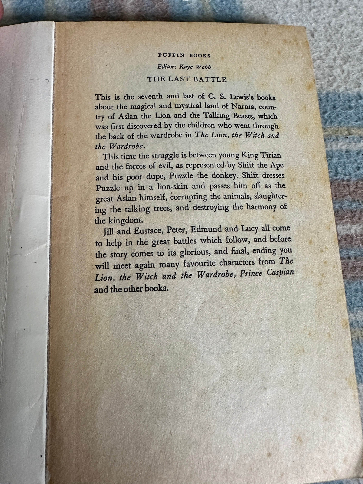 1979 The Last Battle - C. S. Lewis(Pauline Baynes Illust) Penguin Books - Honeyburn Books (UK)