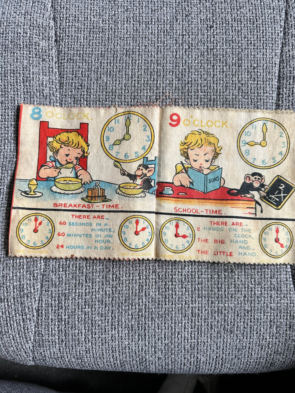 1940’s Toddles Tells The Time (Rag Book) Iris Watson (Toddles Press Production) - Honeyburn Books (UK)