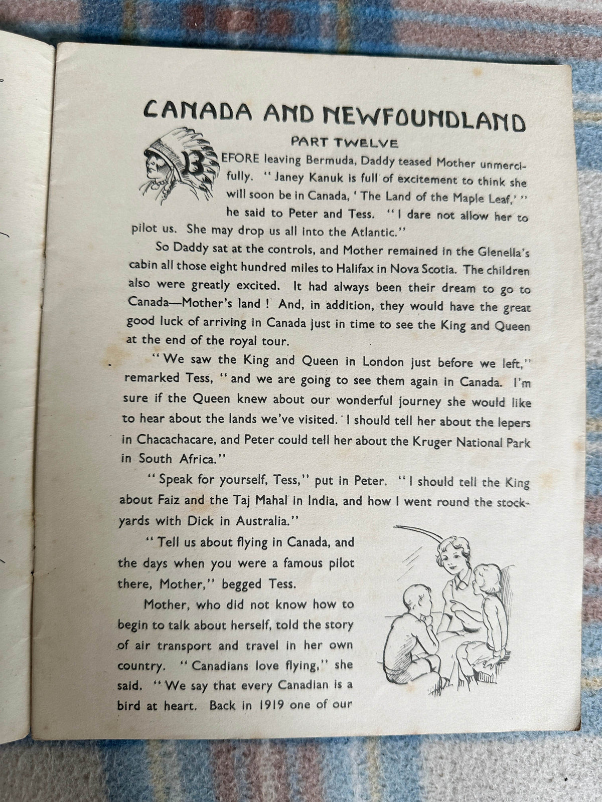 1944 Through The British Commonwealth Canada & Newfoundland - Stella Mead (Illust by Eulalie) - Honeyburn Books (UK)