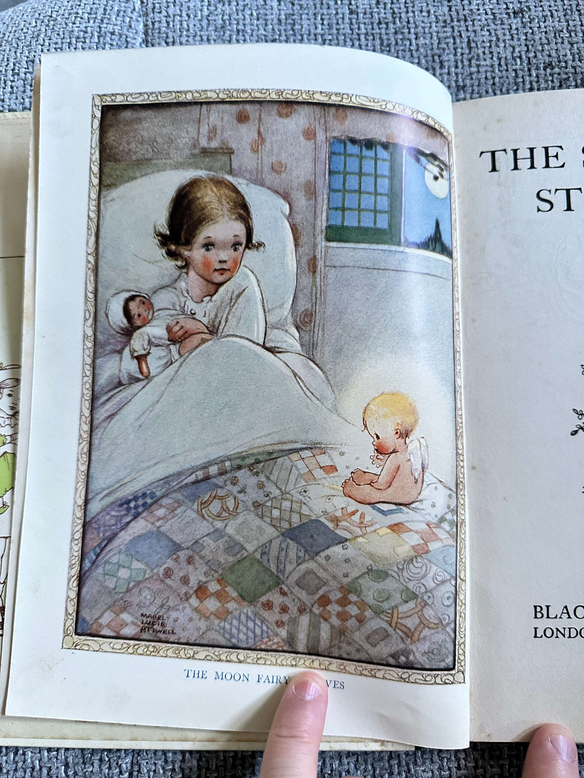 1923 The Sweetbriar Story Book - Various authors & artists color frontispiece by Mabel Lucie Attwell and cover art by Cicely Mary Barker, (Blackie & Son Ltd)