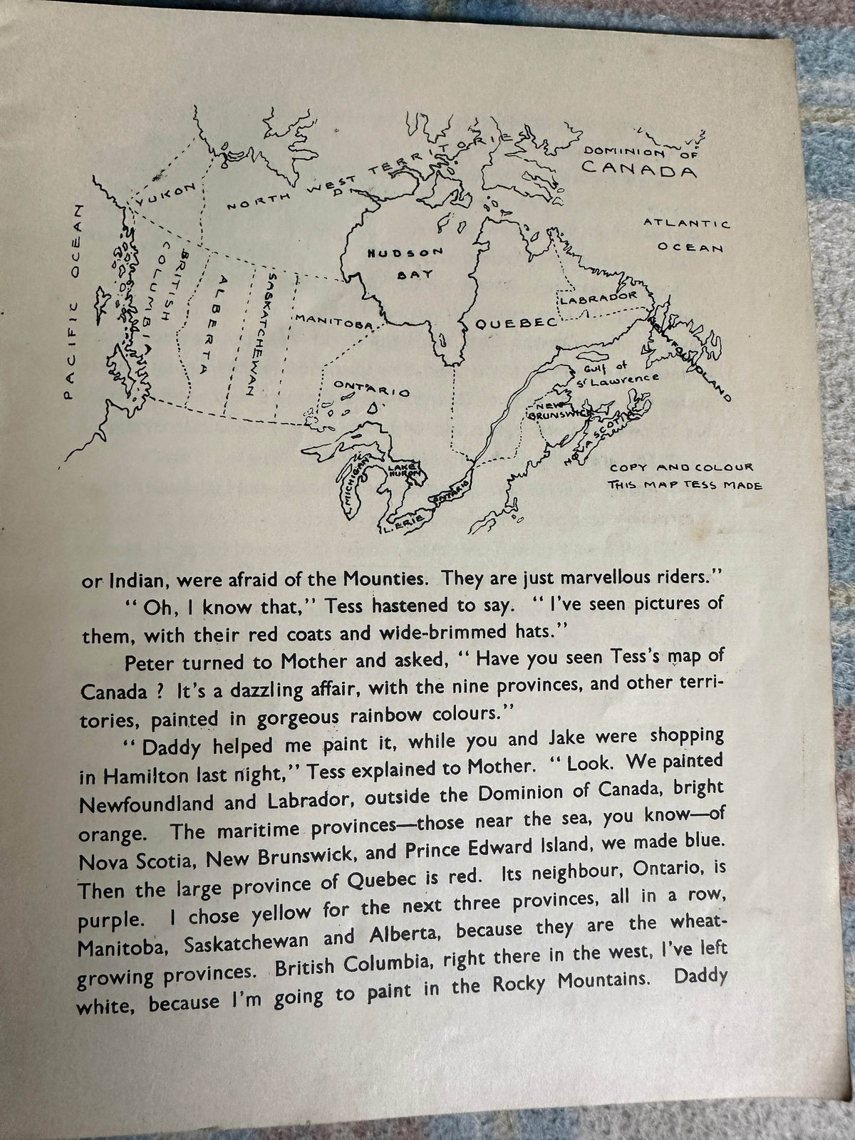 1944 Through The British Commonwealth Canada & Newfoundland - Stella Mead (Illust by Eulalie) - Honeyburn Books (UK)
