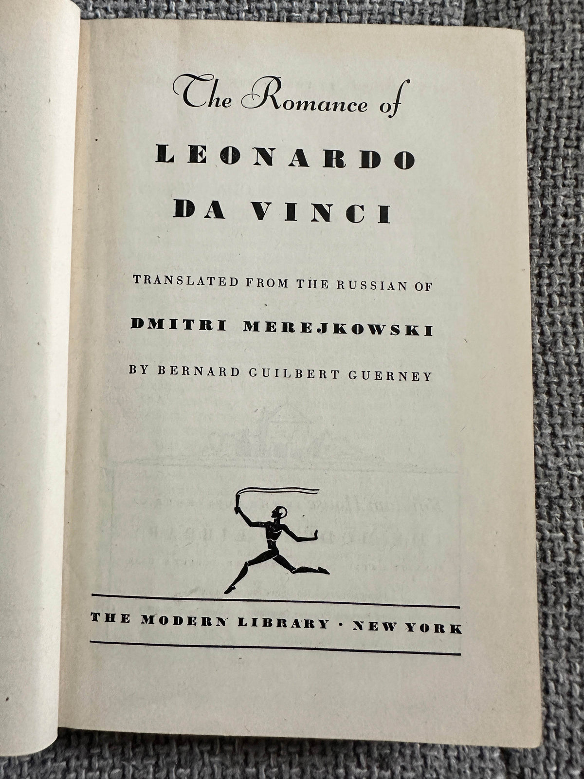 1928*1st* The Romance Of Leonardo Da Vinci - Dmitri Merejkowski (Translated by Bernard Guilbert Guerney (The Modern Library, New York) - Honeyburn Books (UK)
