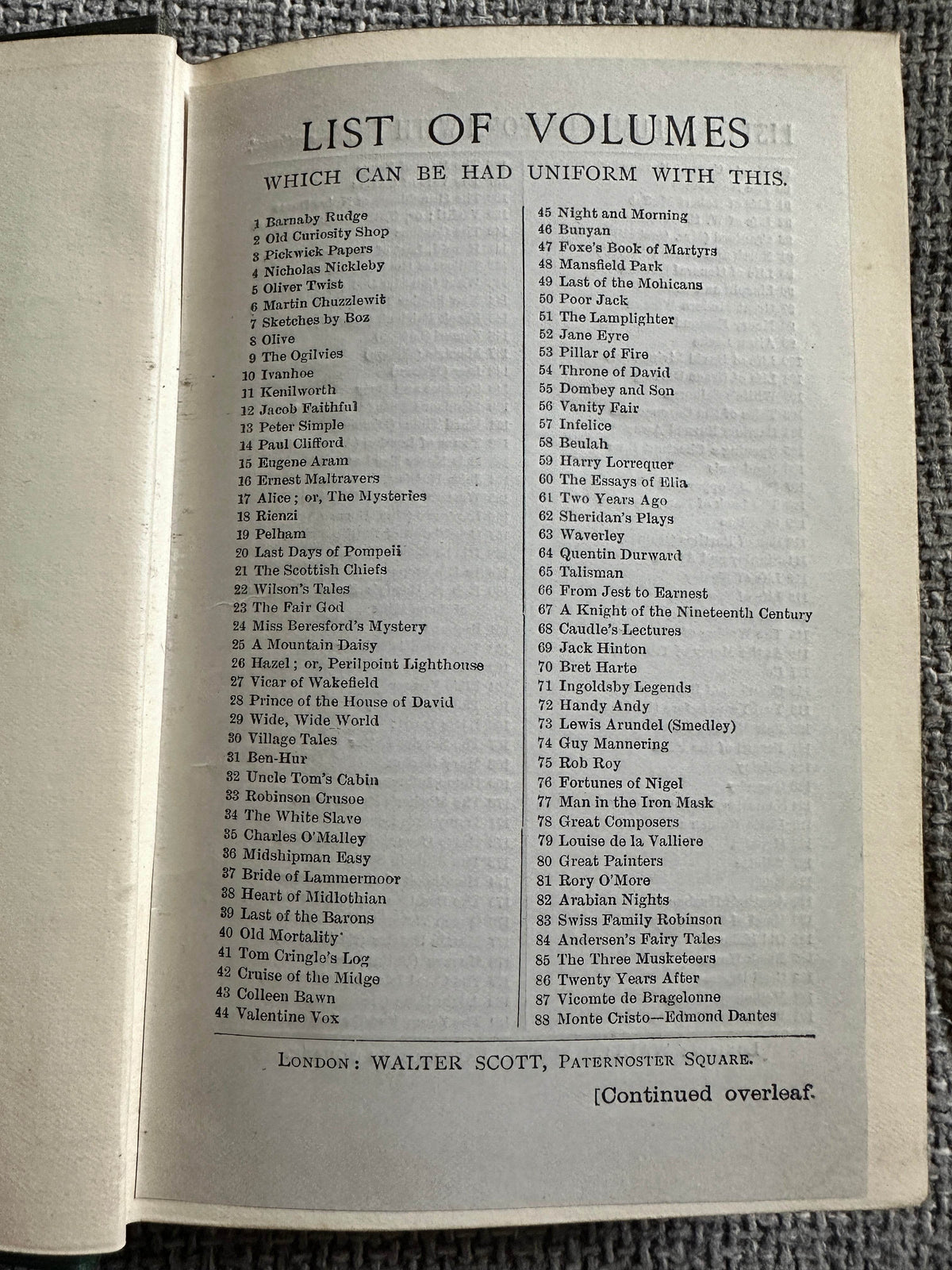 1880 Oliver Twist - Charles Dickens (W. Reynolds frontispiece) Walter Scott Published - Honeyburn Books (UK)