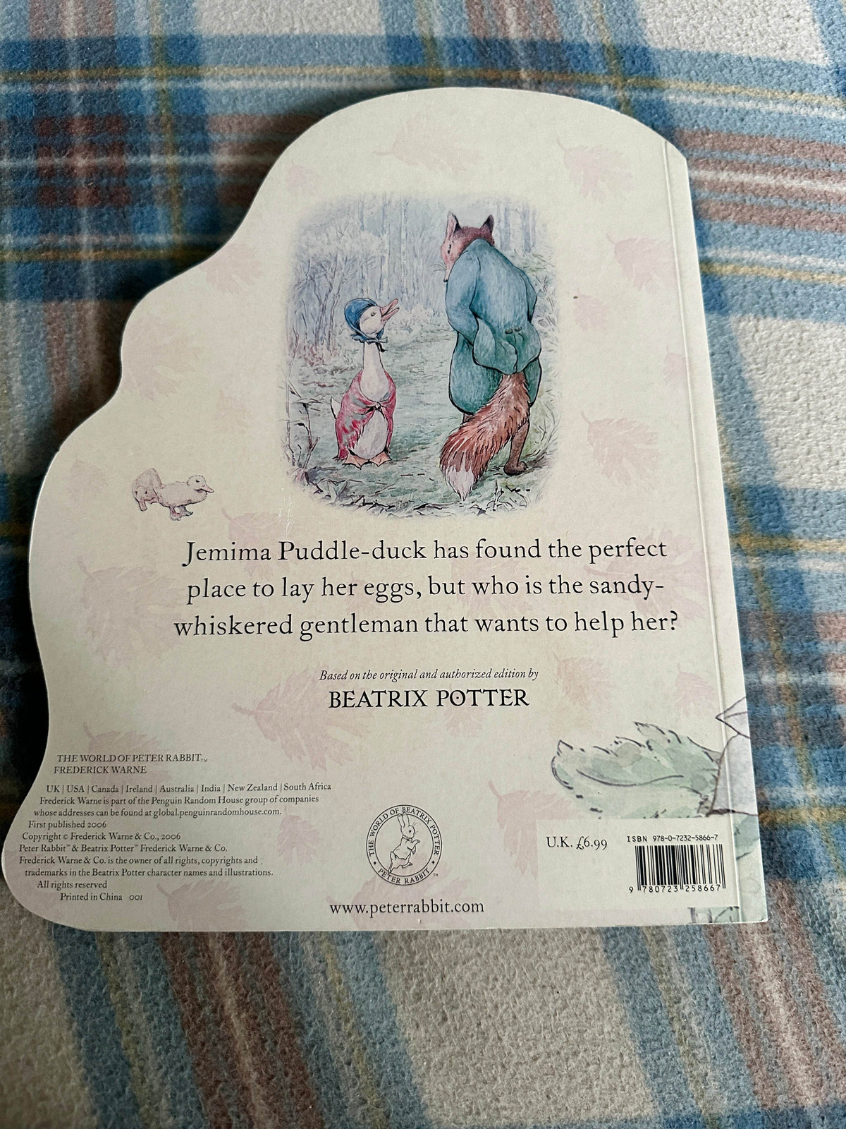 2006 Jemima Puddle-Duck(Board Shaped Book) Beatrix Potter(Frederick Warne & Co Ltd) - Honeyburn Books (UK)