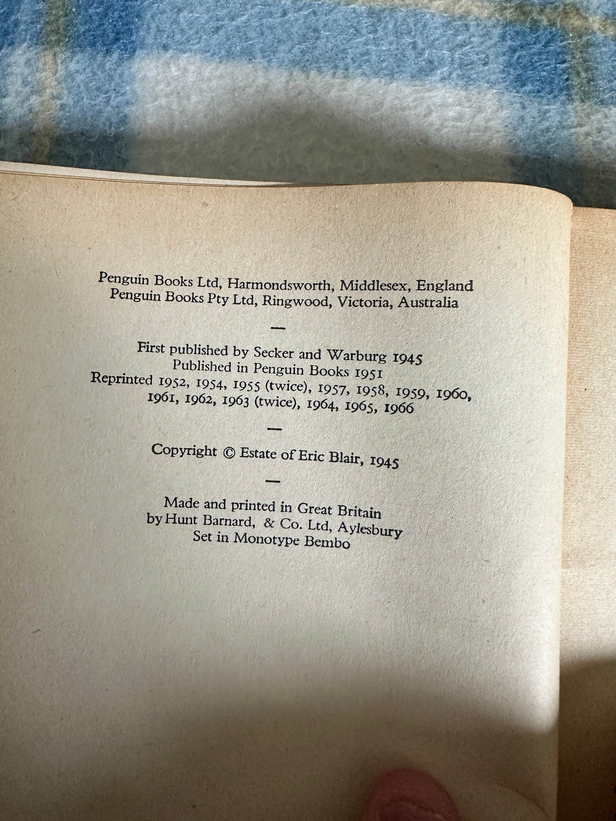 1966-68 Animal Farm - George Orwell(Penguin) - Honeyburn Books (UK)