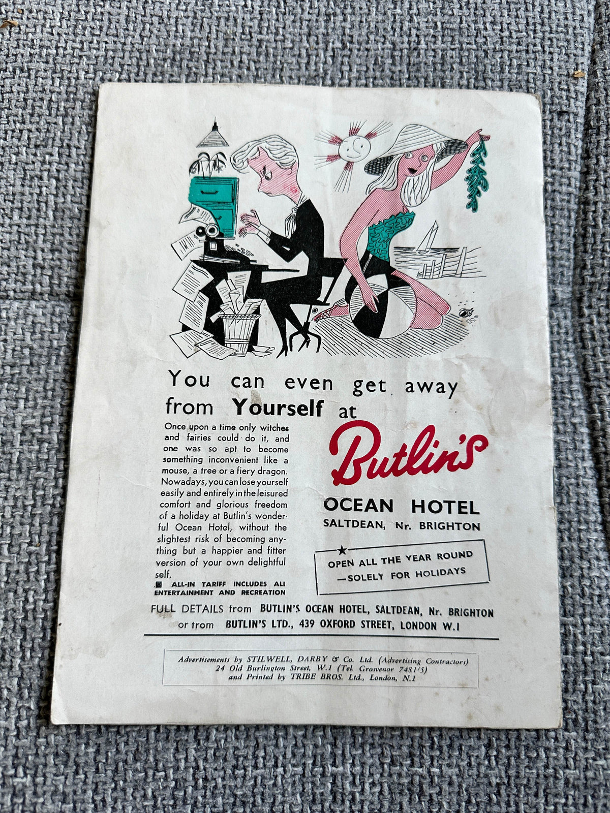 1954 London Palladium Programme - Honeyburn Books (UK)
