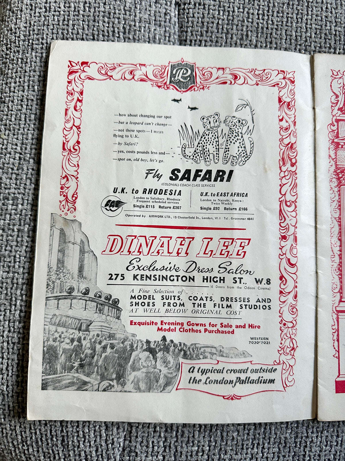 1954 London Palladium Programme - Honeyburn Books (UK)