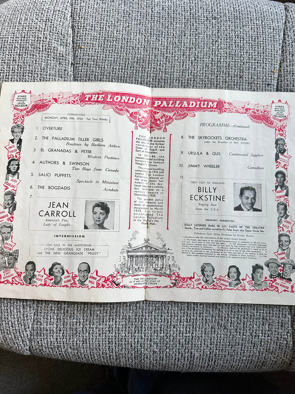 1954 London Palladium Programme - Honeyburn Books (UK)