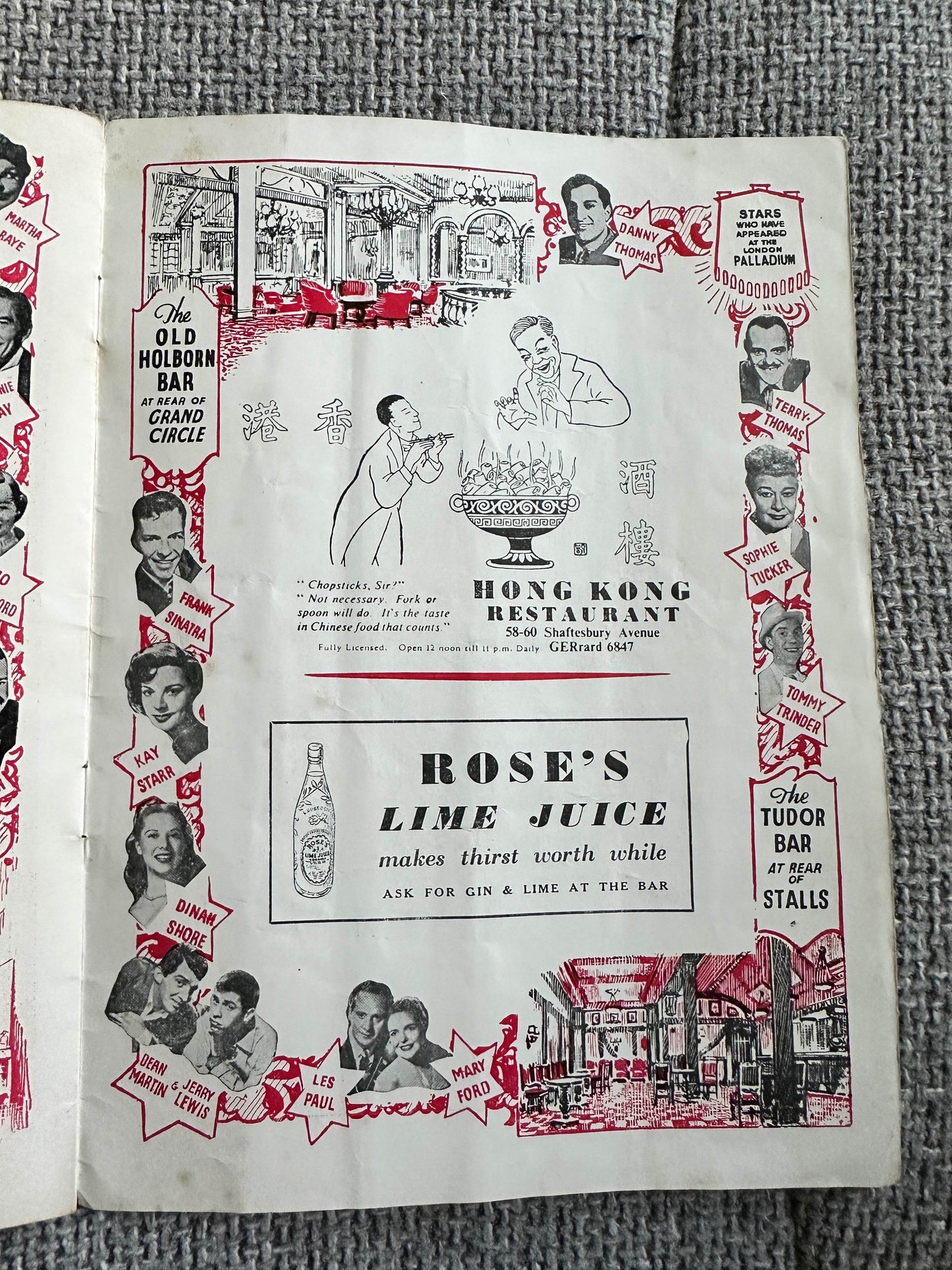 1954 London Palladium Programme - Honeyburn Books (UK)