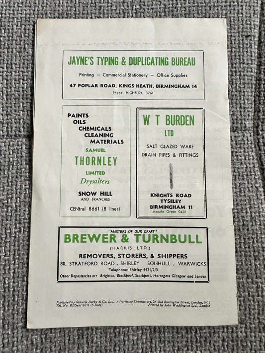1961*Signed* Rose Marie Programme David Whitfield Signed. Hippodrome Birmingham - Honeyburn Books (UK)