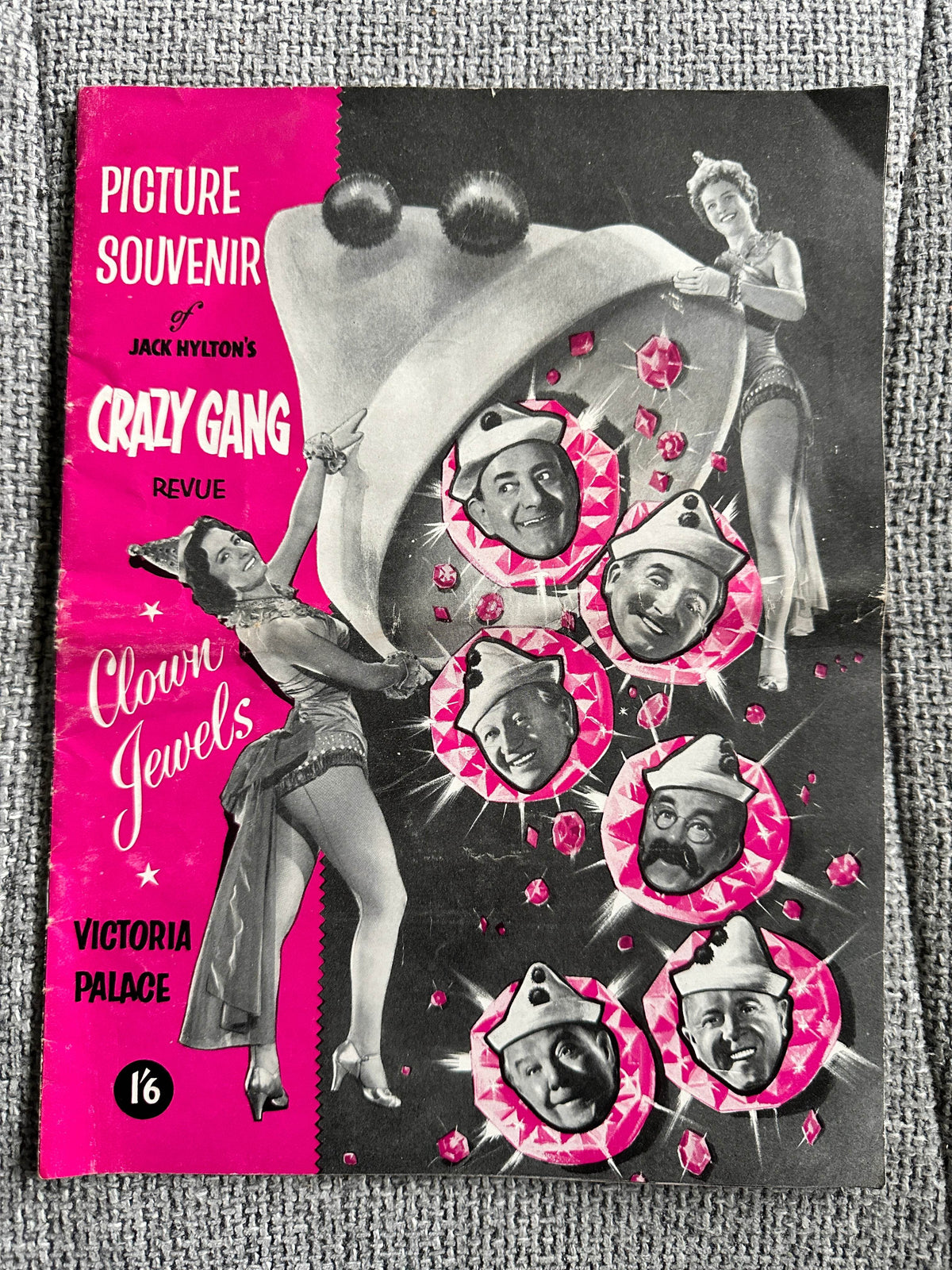 1959 Picture Souvenir of Jack Hylton’s Crazy Gang Revue “Clown Jewels” Victoria Palace Theatre - Honeyburn Books (UK)