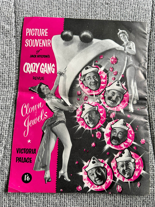 1959 Picture Souvenir of Jack Hylton’s Crazy Gang Revue “Clown Jewels” Victoria Palace Theatre - Honeyburn Books (UK)