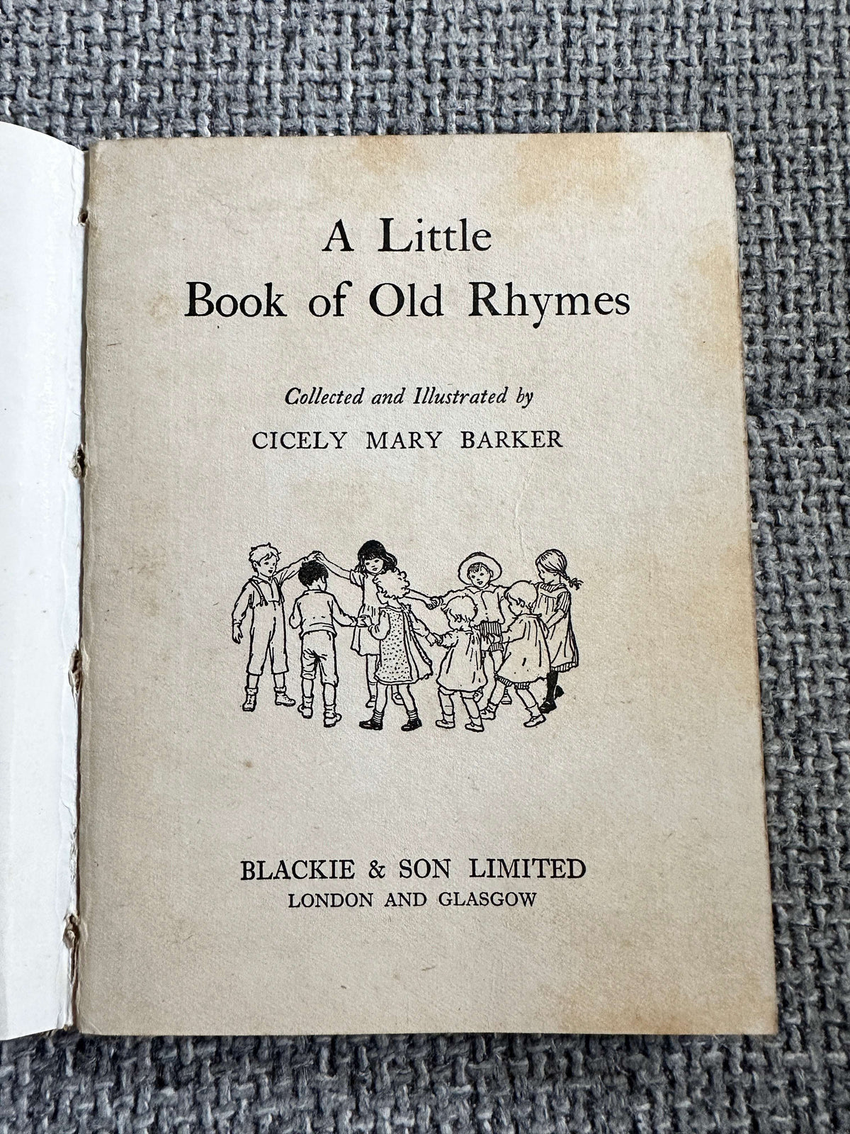 1935 A Little Book Of Old Rhymes - Cicely Mary Barker (Blackie & Son Ltd) - Honeyburn Books (UK)