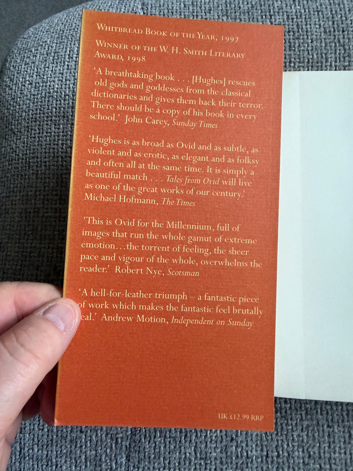 1997 Tales From Ovid Ted Hughes Faber & Faber - Honeyburn Books (UK)