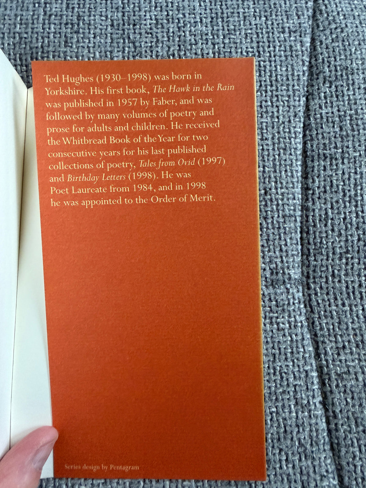 1997 Tales From Ovid Ted Hughes Faber & Faber - Honeyburn Books (UK)