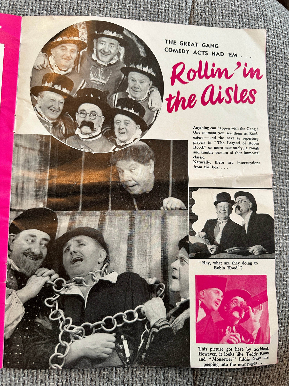 1959 Picture Souvenir of Jack Hylton’s Crazy Gang Revue “Clown Jewels” Victoria Palace Theatre - Honeyburn Books (UK)