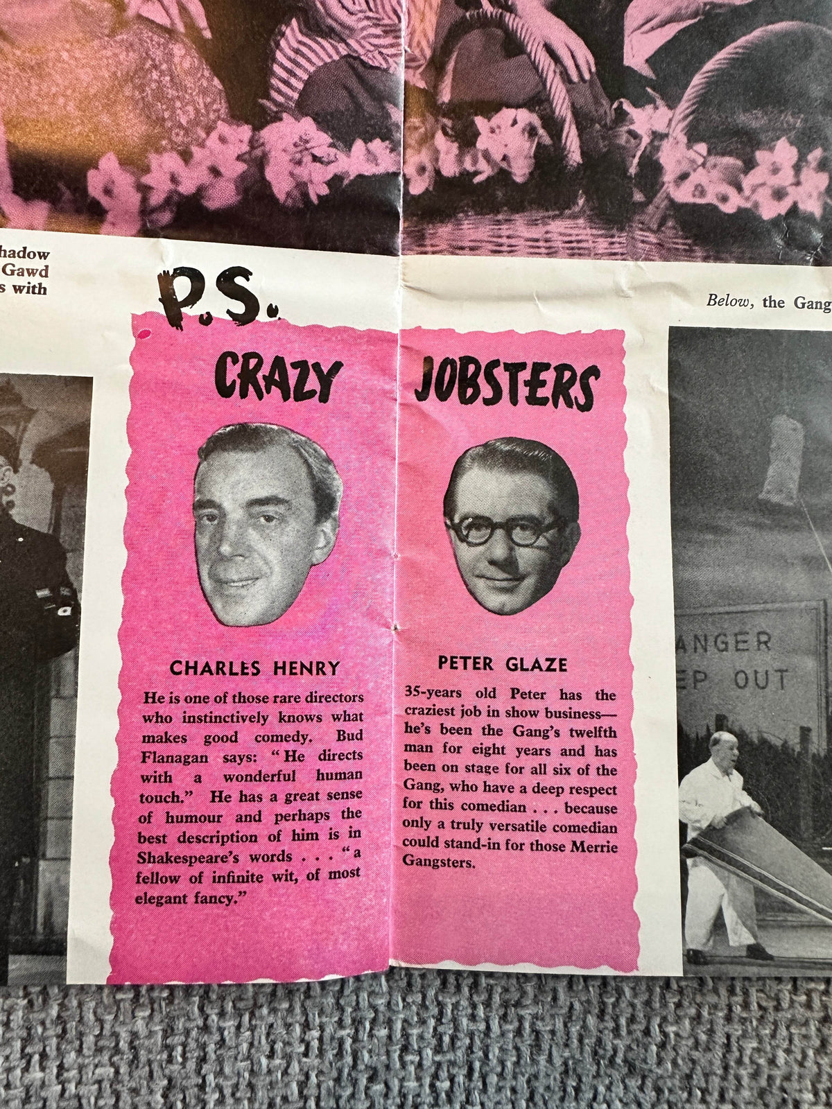 1959 Picture Souvenir of Jack Hylton’s Crazy Gang Revue “Clown Jewels” Victoria Palace Theatre - Honeyburn Books (UK)