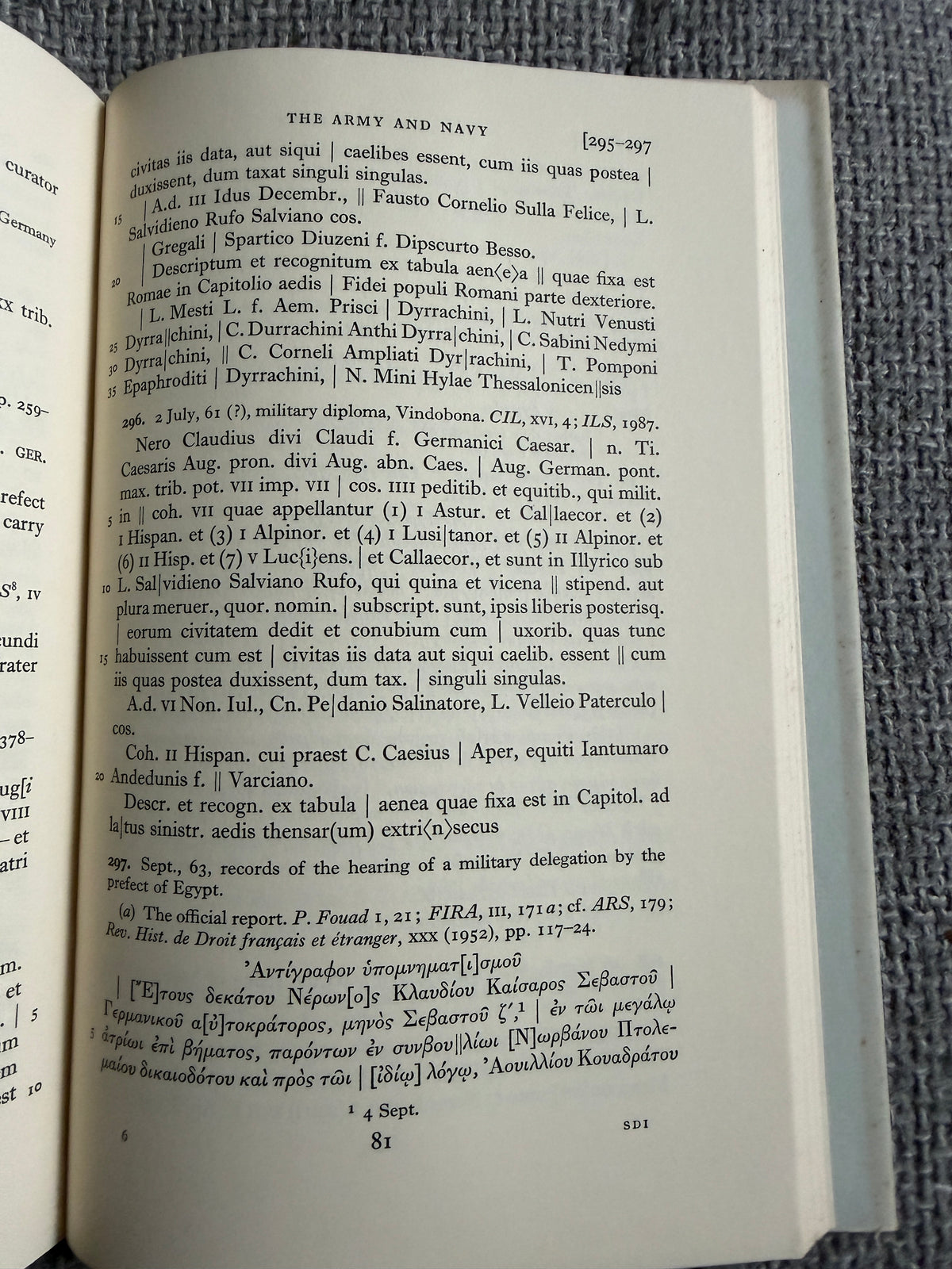 1967 Documents Gaius Claudius Nero - E. Mary Smallwood (Cambridge University Press) - Honeyburn Books (UK)