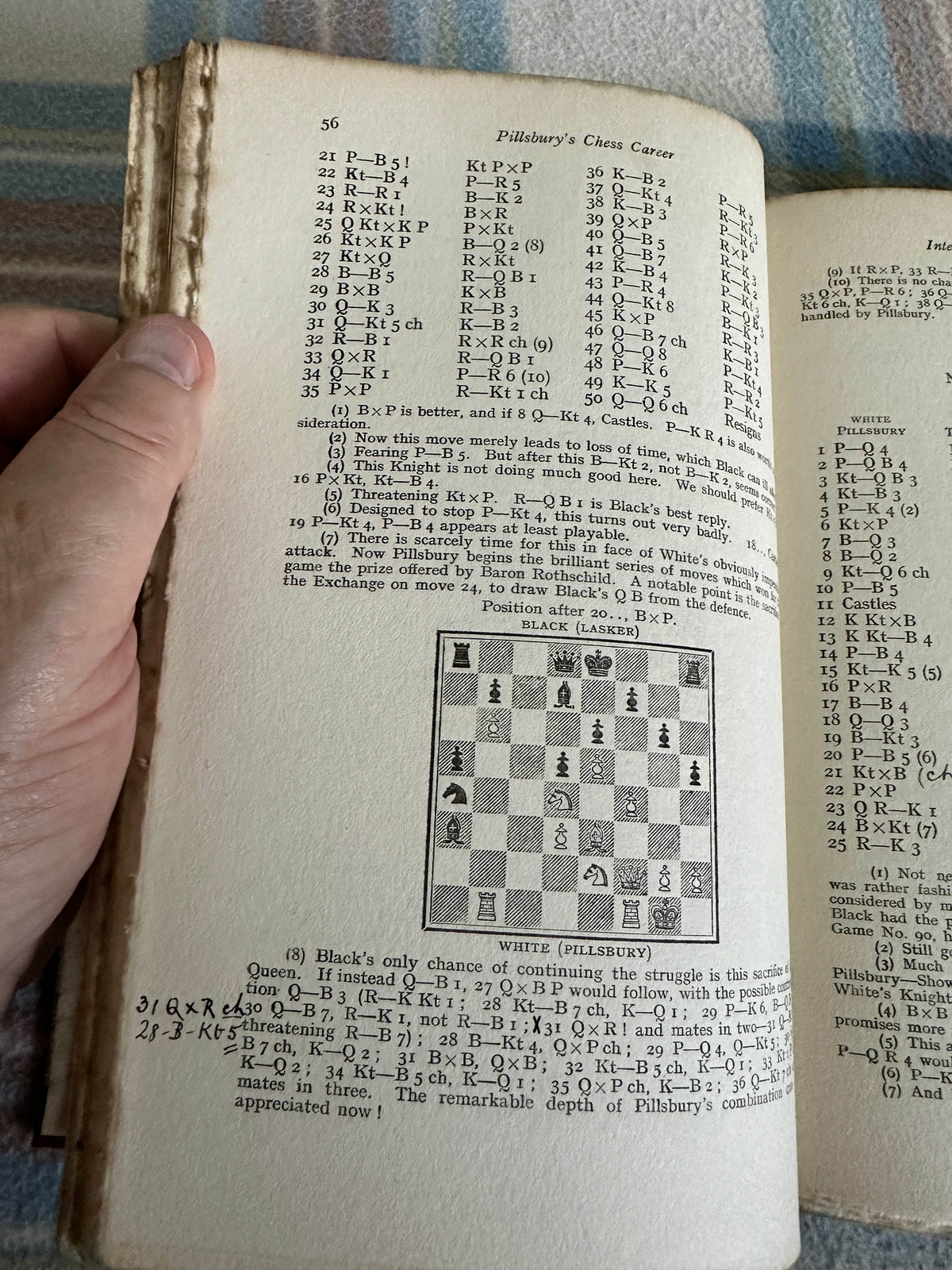 1922*1st* Pillsbury’s Chess Career - P. W. Sergeant & W. H. Watts(Printing Craft Ltd) - Honeyburn Books (UK)