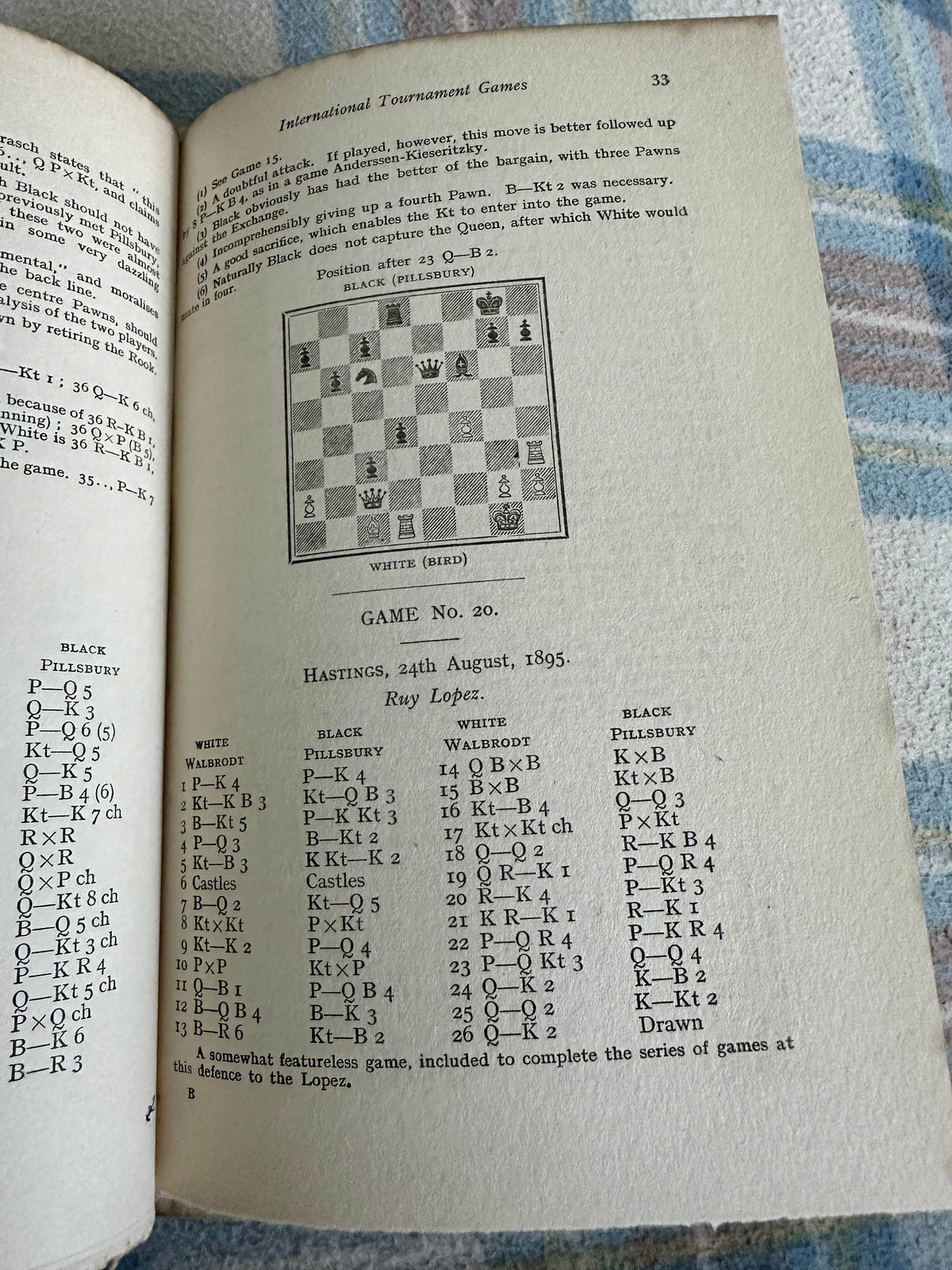 1922*1st* Pillsbury’s Chess Career - P. W. Sergeant & W. H. Watts(Printing Craft Ltd) - Honeyburn Books (UK)