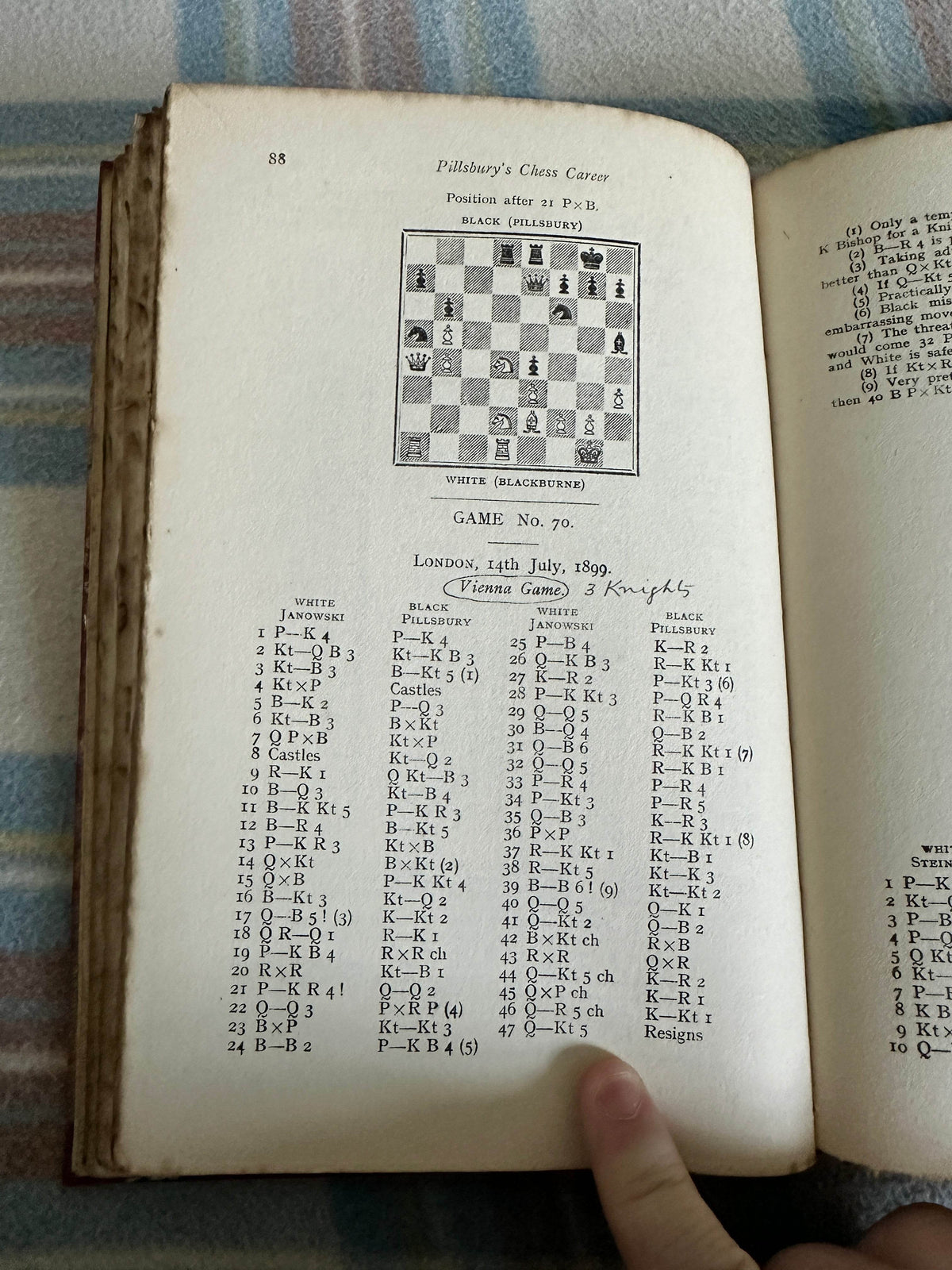 1922*1st* Pillsbury’s Chess Career - P. W. Sergeant & W. H. Watts(Printing Craft Ltd) - Honeyburn Books (UK)