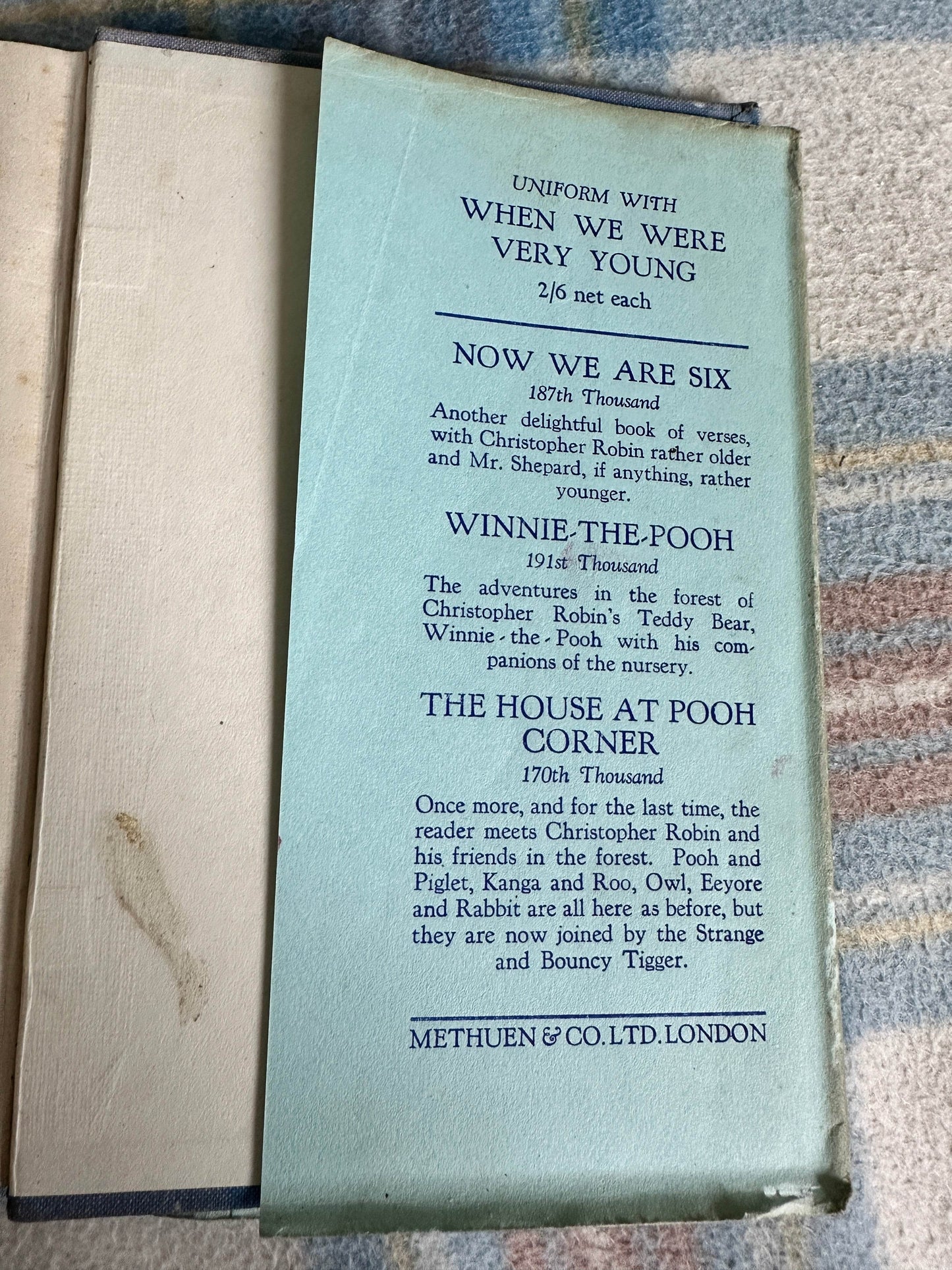 1934 When We Were Very Young - A. A. Milne(Illust Ernest Shepard) Methuen & Co Ltd - Honeyburn Books (UK)