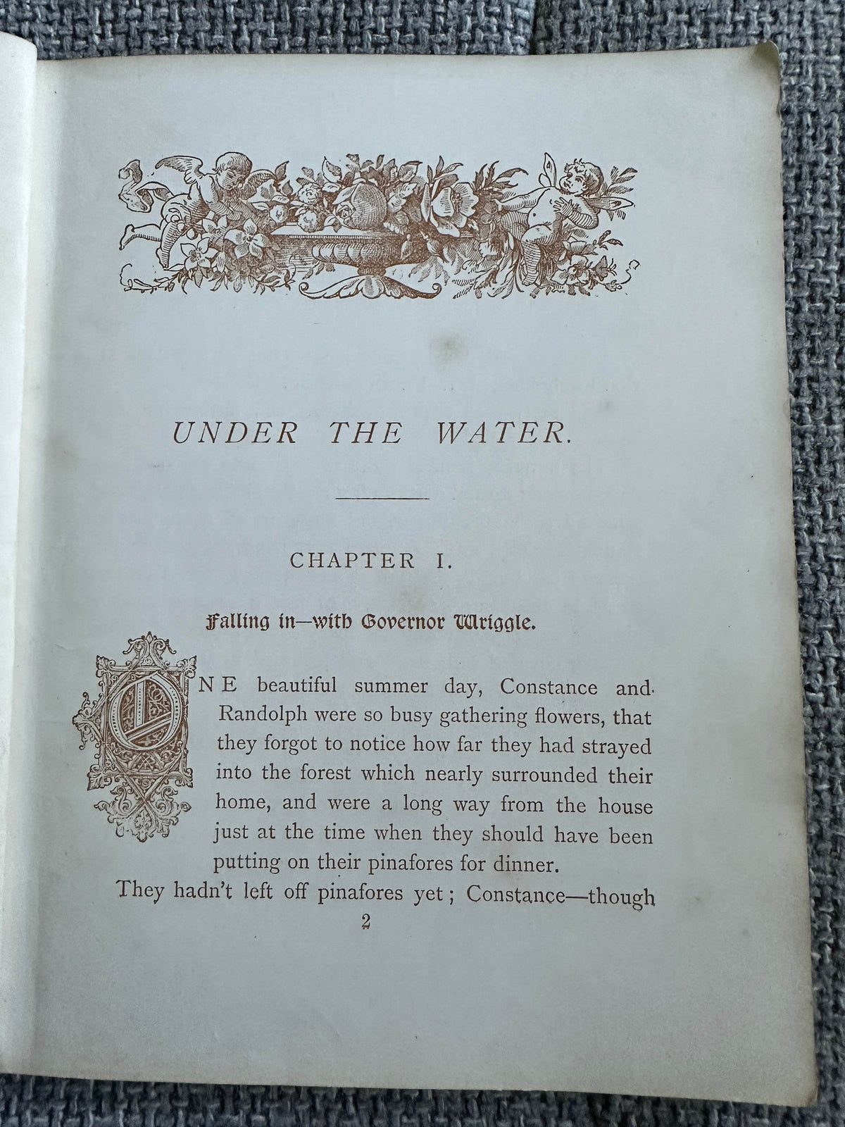 1886*1st* Under The Water - Maurice Noel (E. A. Lemann Illust) J. W. Arrowsmith Publisher - Honeyburn Books (UK)