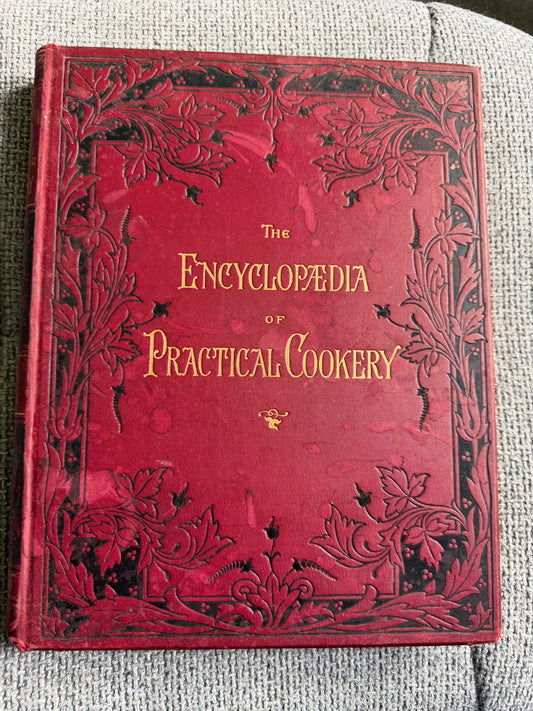 1890 4x volumes The Encyclopaedia Of Practical Cookery - Theodore Francis Garrett (L. Upcott Gill Pub)