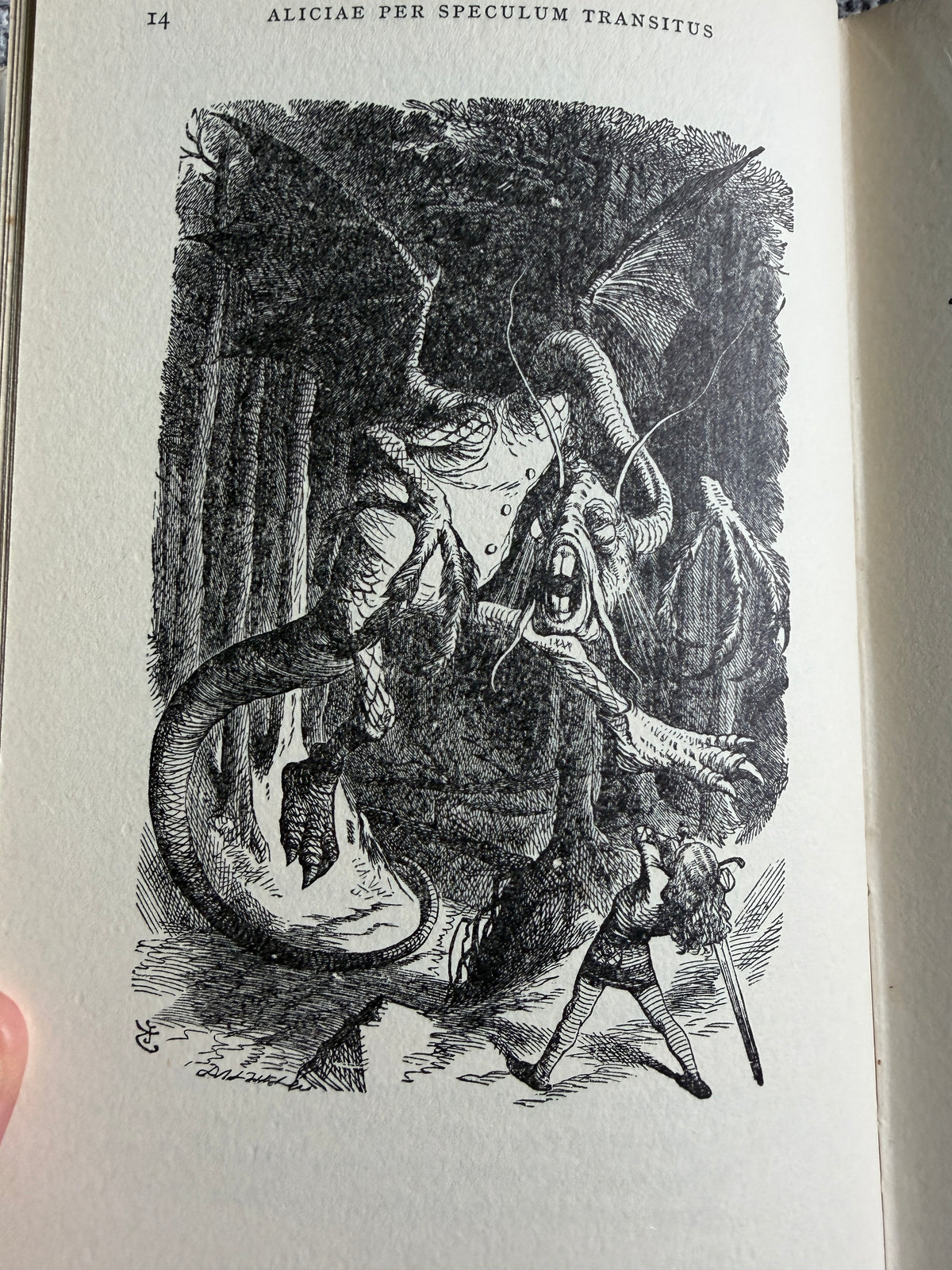 1966 Aliciae Per Speculum Transitus - Ludovici Carroll (Sir John Tennial illustration) translated by Clive Harcourt Carruthers (MacMillan) - Honeyburn Books (UK)