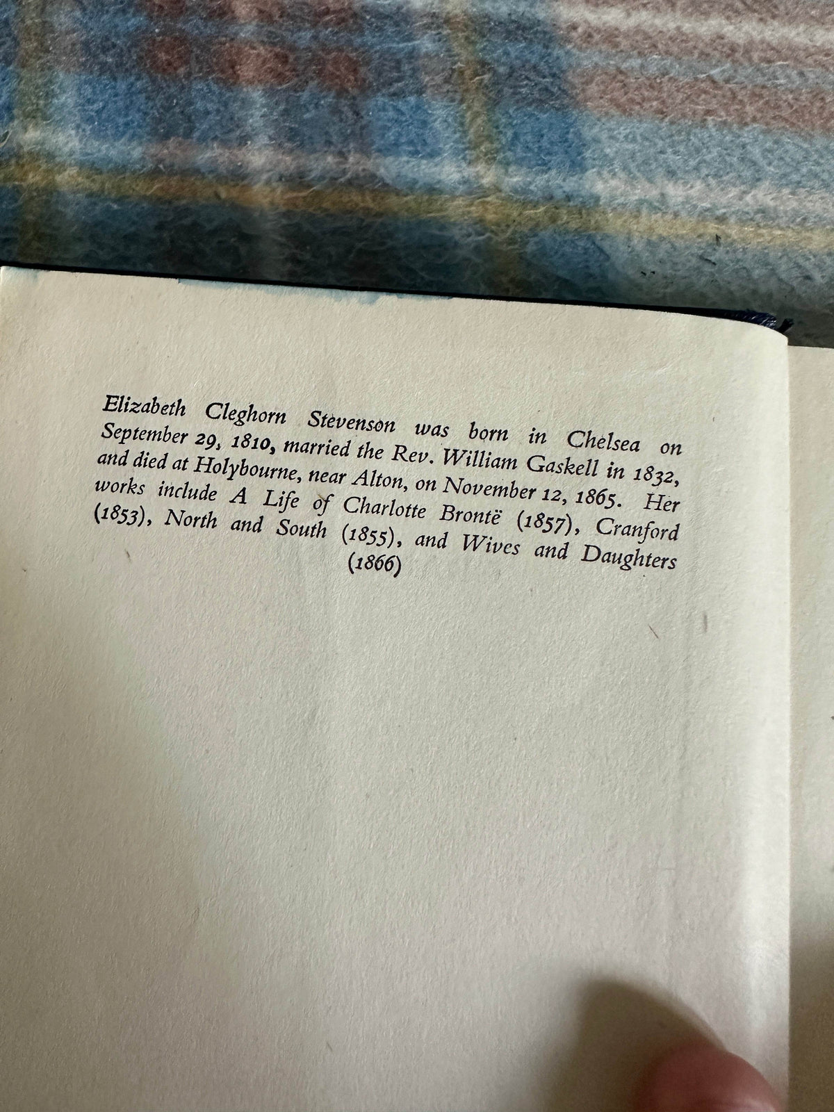 1950’s Cranford - Mrs. Gaskell(Thomas Nelson Publisher) - Honeyburn Books (UK)