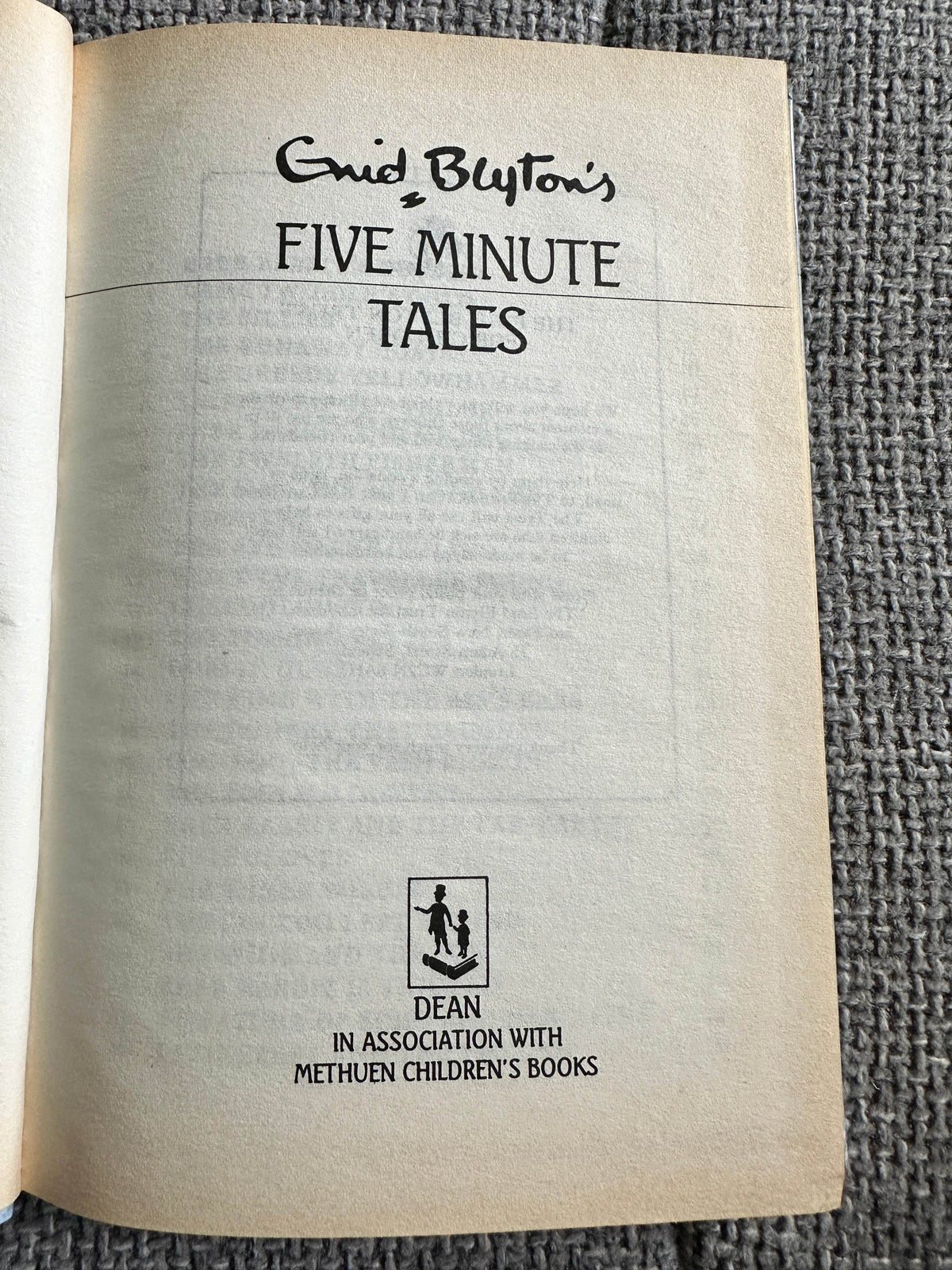 1993 Five Minute Tales - Enid Blyton (Dean & Son) - Honeyburn Books (UK)