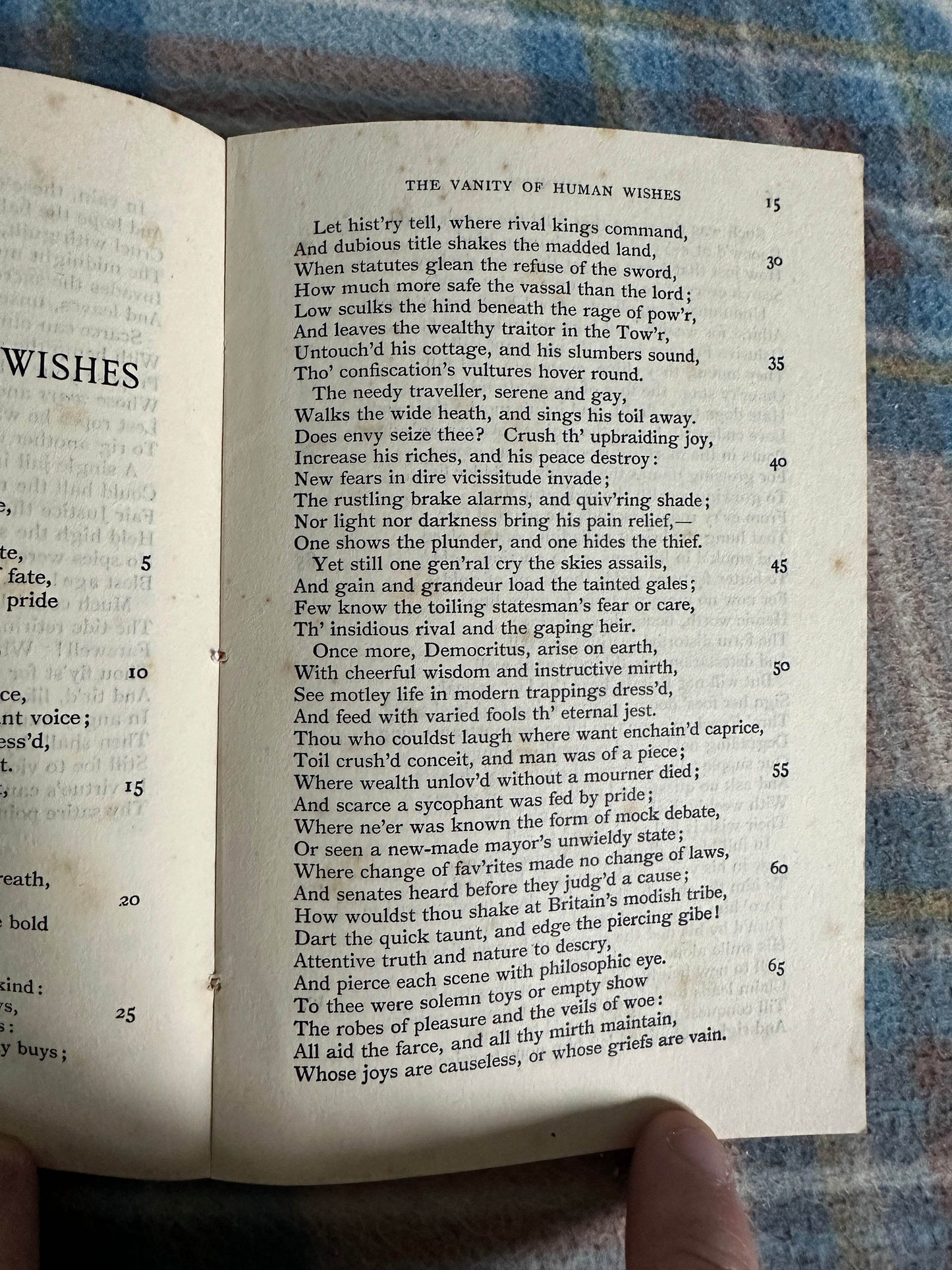 1950’s London / Vanity Of Human Wishes - Samuel Johnson(Blackie) - Honeyburn Books (UK)