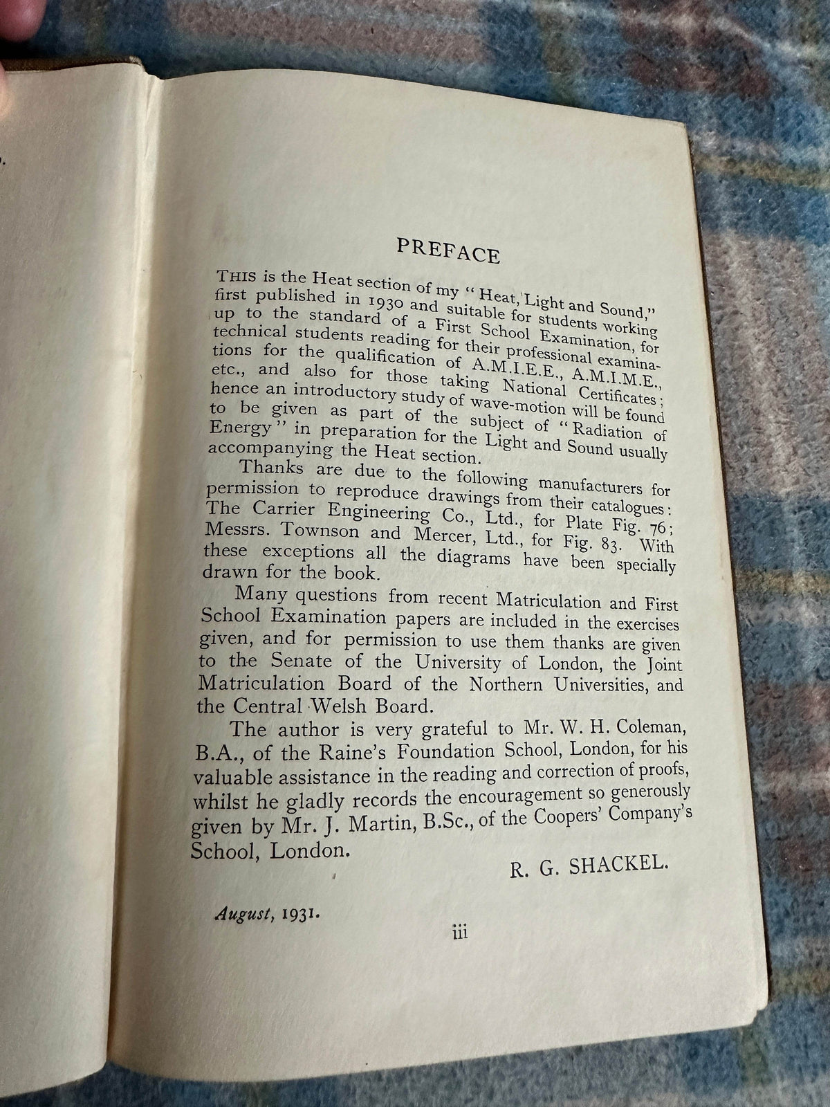 1933 Heat - R. G. Shackel(Longmans Green & Co) - Honeyburn Books (UK)