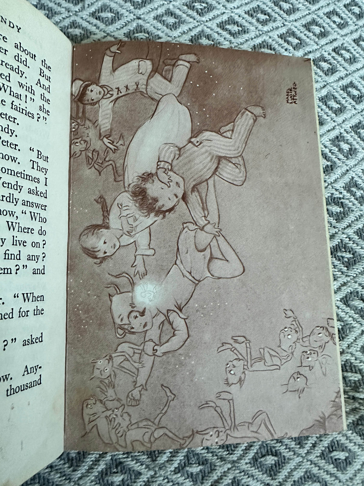 1967 J. M. Barrie’s Peter Pan & Wendy - retold May Byron(Mable Lucie Attwell illustration) - Honeyburn Books (UK)