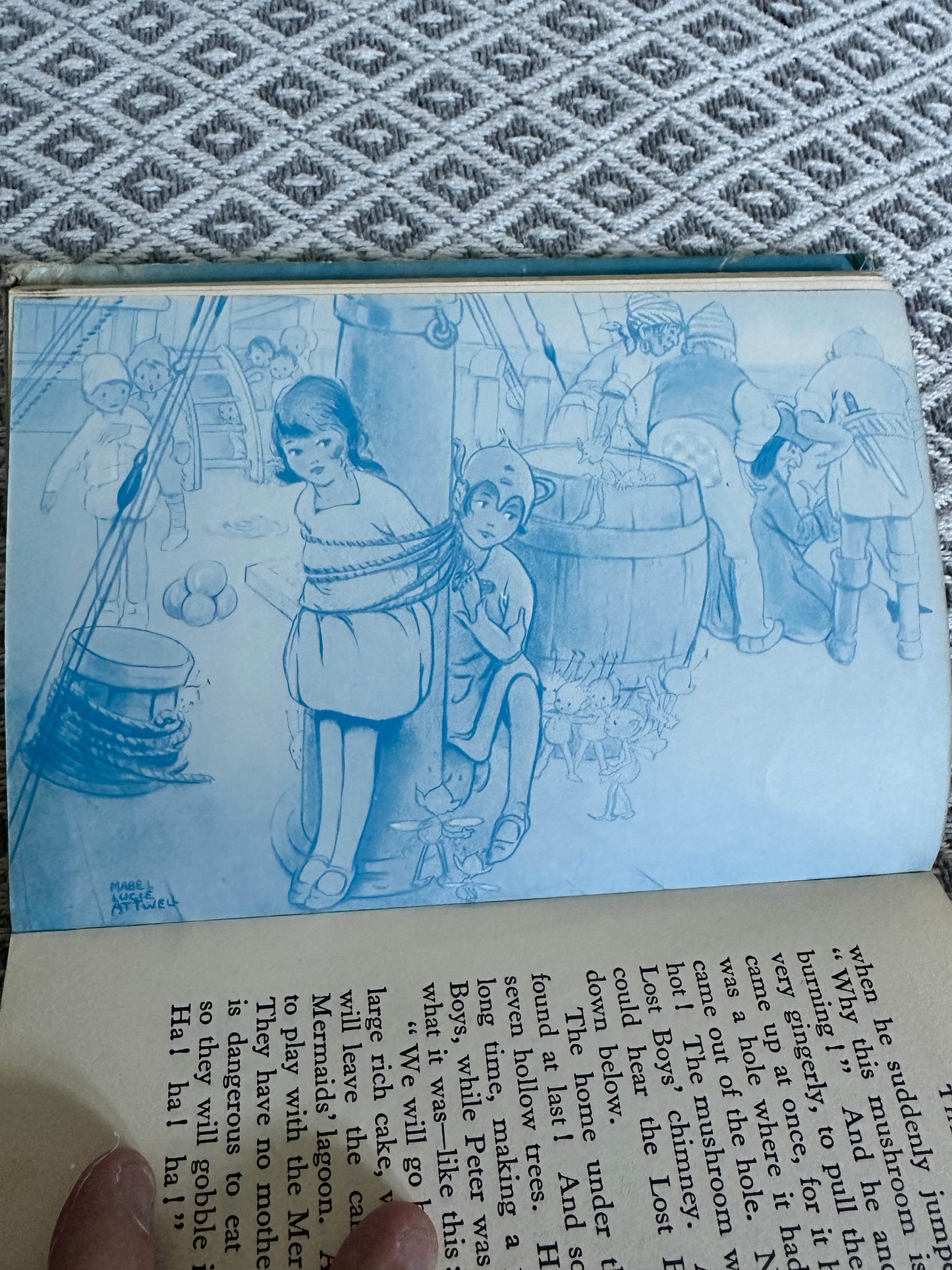 1967 J. M. Barrie’s Peter Pan & Wendy - retold May Byron(Mable Lucie Attwell illustration) - Honeyburn Books (UK)
