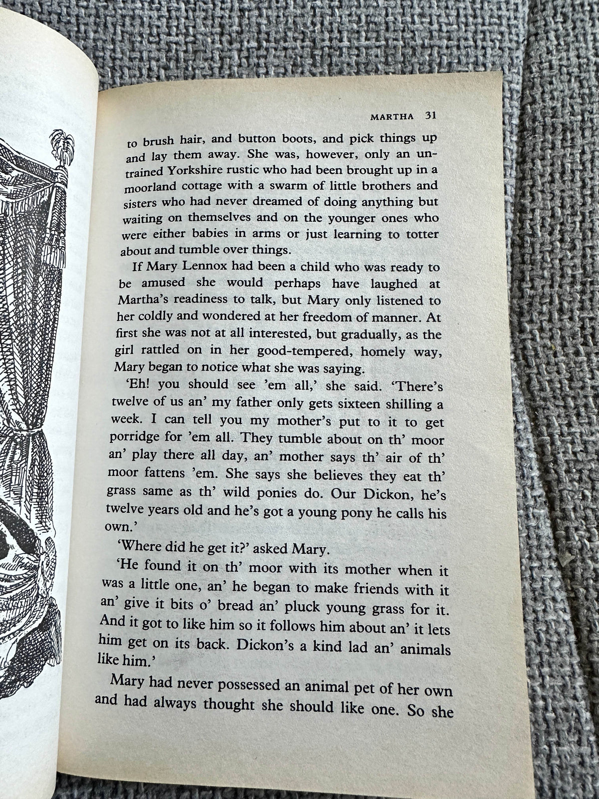 1994 The Secret Garden - Frances Hodgson Burnett (Robin Lawrie Illust) Puffin Classics - Honeyburn Books (UK)