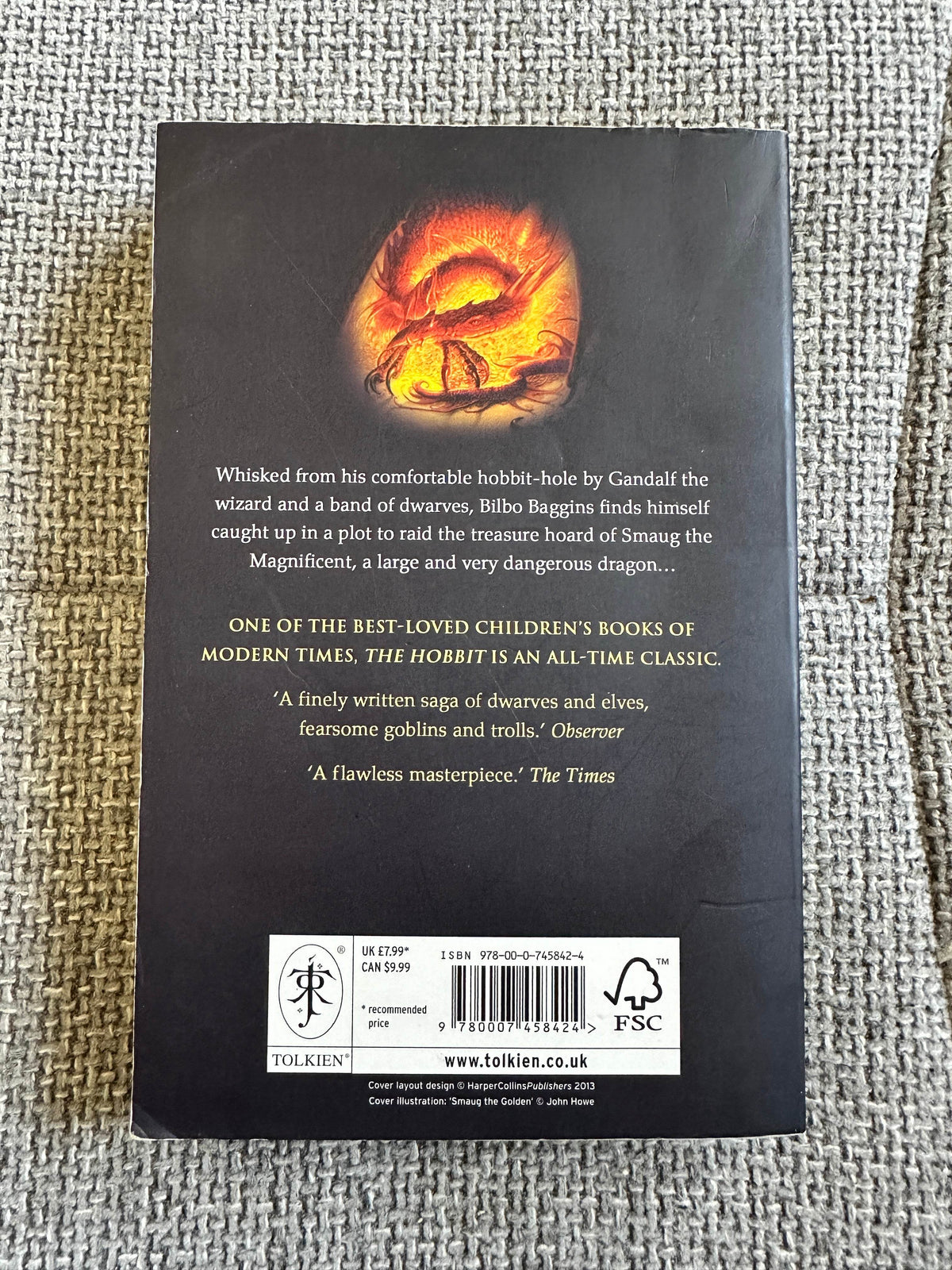 2013 The Hobbit - J. R. R. Tolkien (David Wyatt illustr) HarperCollins - Honeyburn Books (UK)