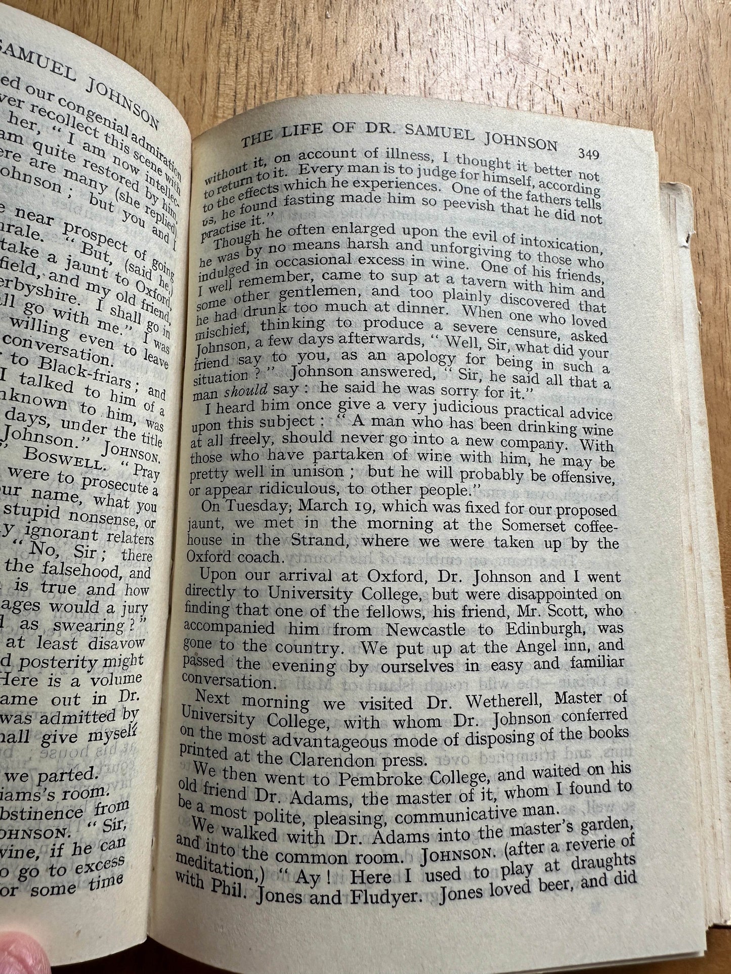 1953 The Life Of Samuel Johnson by James Boswell(Collins Pocket Classic) - Honeyburn Books (UK)