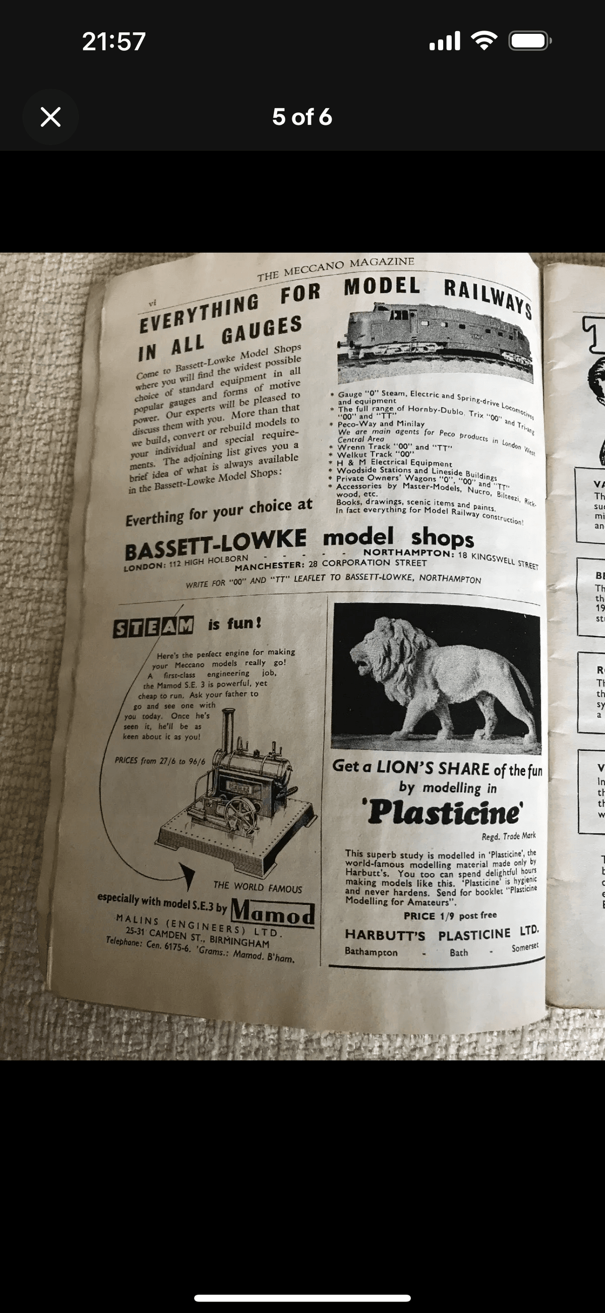 FEBRUARY 1959 Vintage Meccano Magazine A FESTINIOG RAILWAY SCENE 20954 - Honeyburn Books (UK)