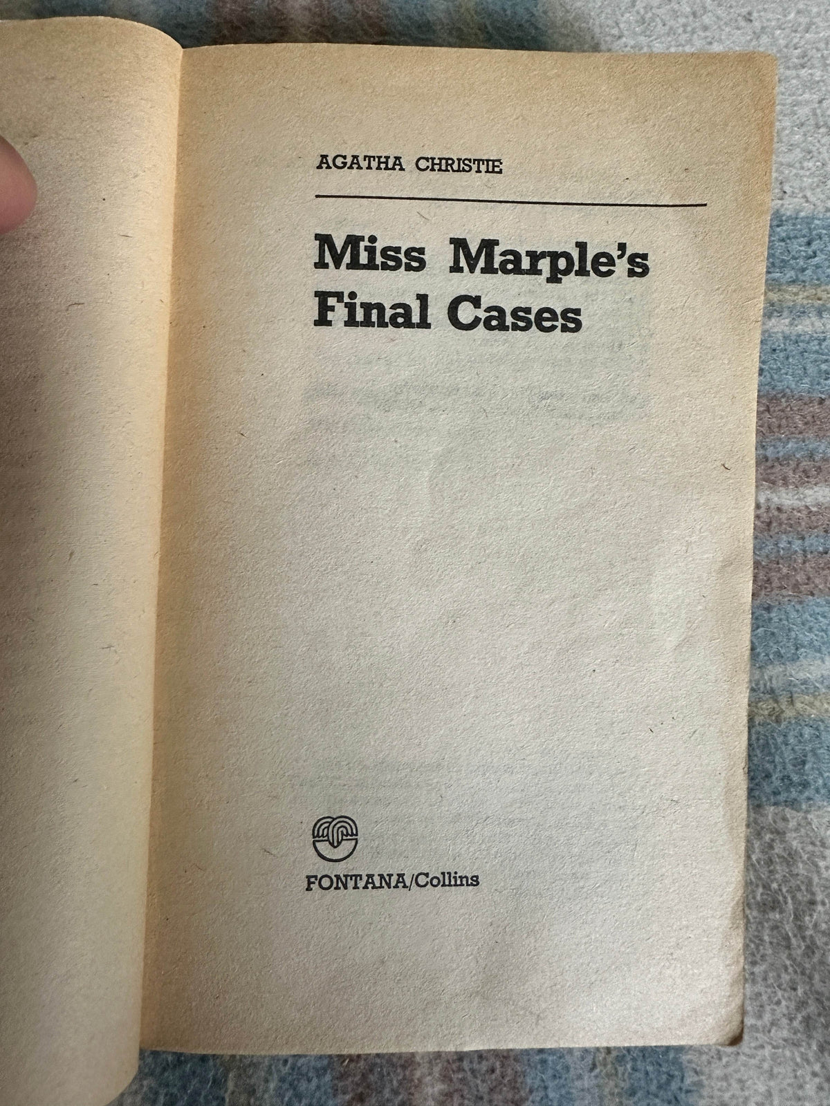 1981 Miss Marple’s Final Cases - Agatha Christie(Fontana) - Honeyburn Books (UK)