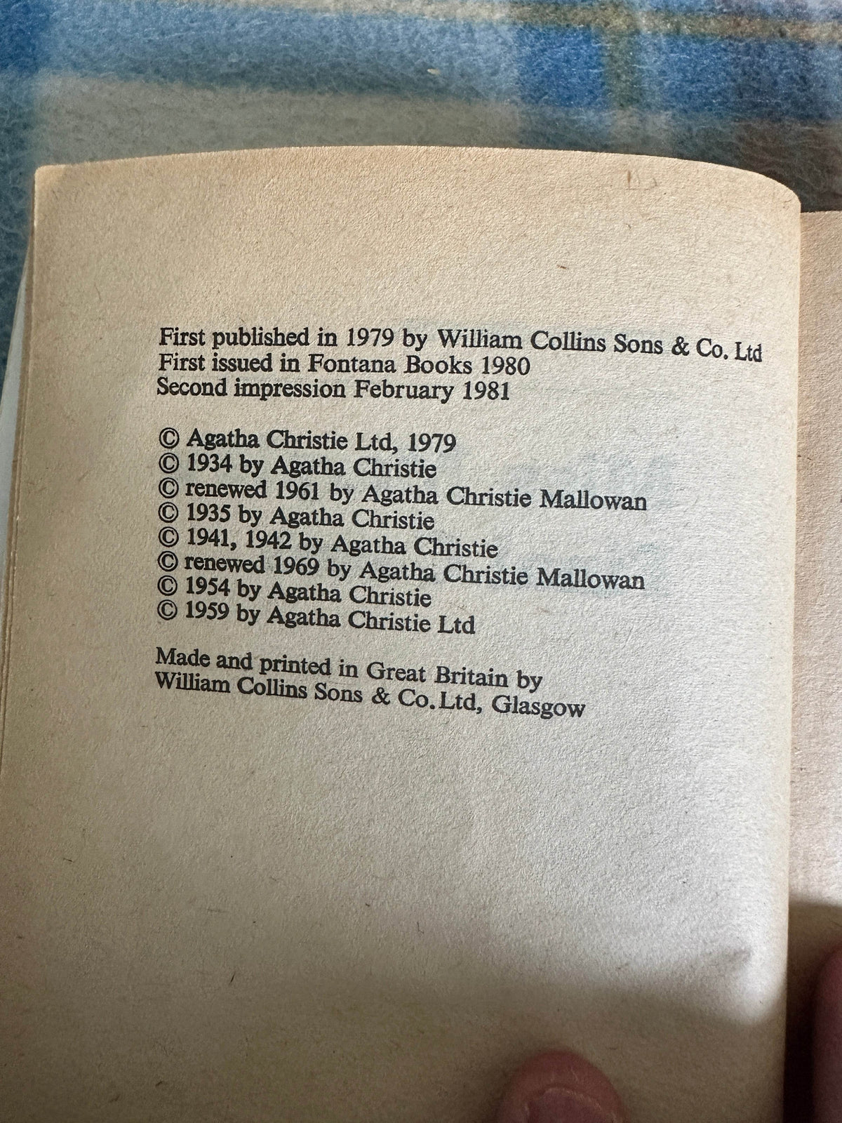 1981 Miss Marple’s Final Cases - Agatha Christie(Fontana) - Honeyburn Books (UK)
