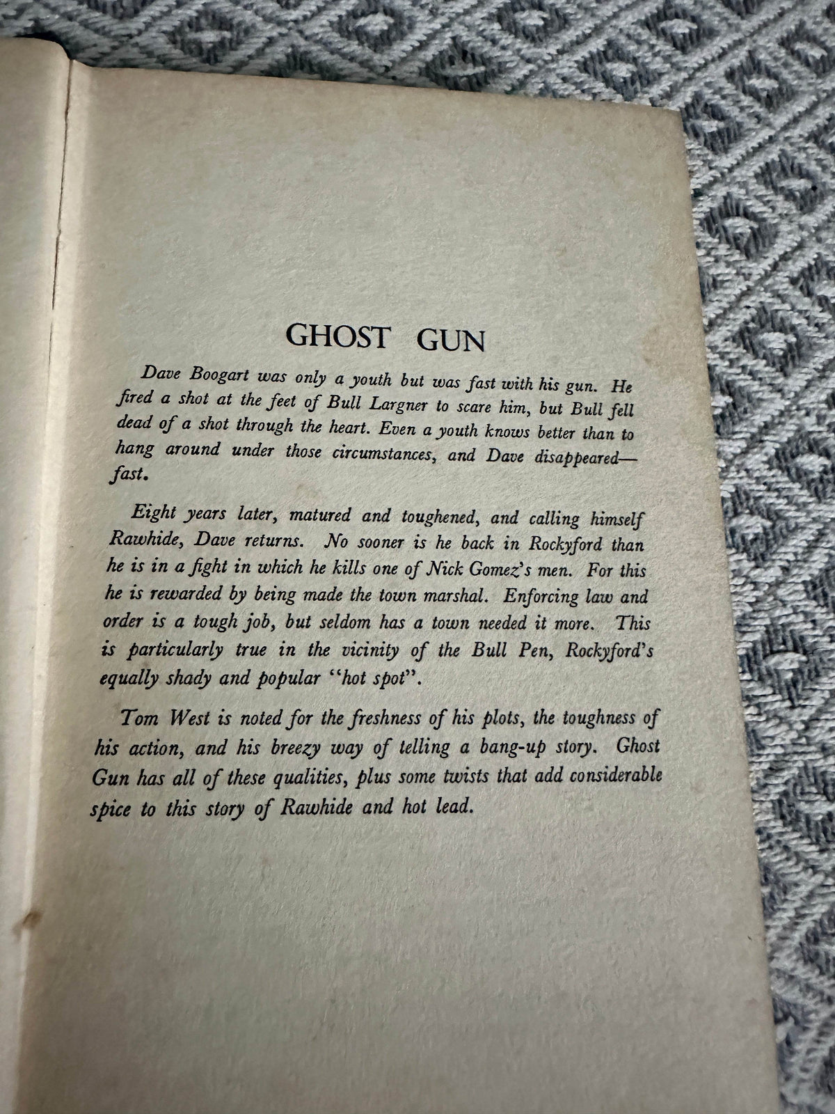 1954*1st* Ghost Gun - Tom West(Wright & Brown Ltd) - Honeyburn Books (UK)