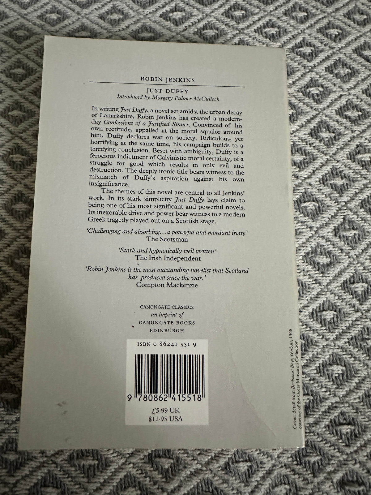 2000 Just Duffy - Robin Jenkins(Canongate Classics) - Honeyburn Books (UK)