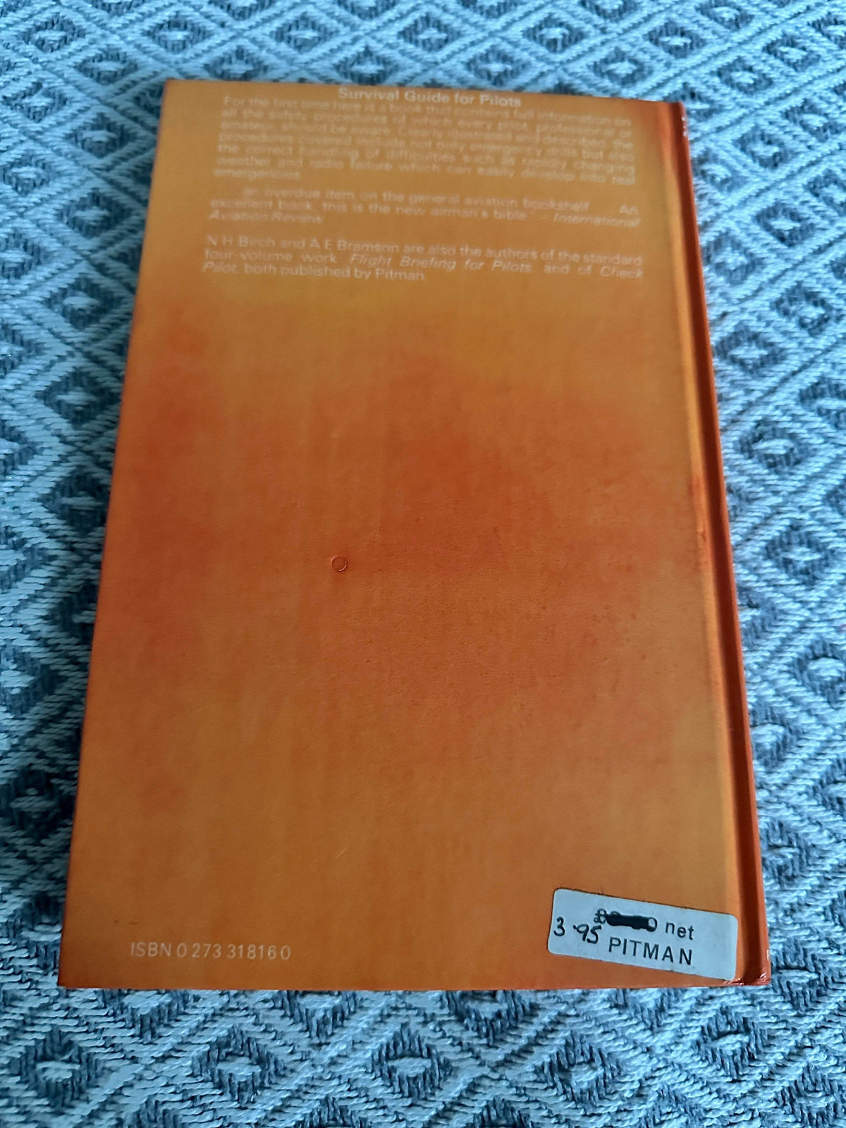 1975 Flight Emergency Procedures For Pilots - N. H. Birch & A. E. Bramson(Pitman Publishing) - Honeyburn Books (UK)