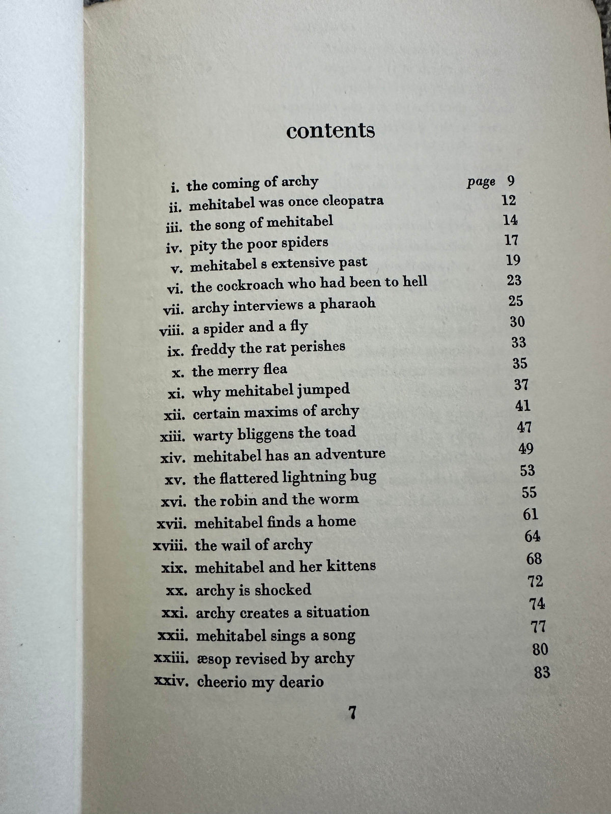 1949 Archy & Mehitabel - Don Marquis (Faber & Faber) - Honeyburn Books (UK)