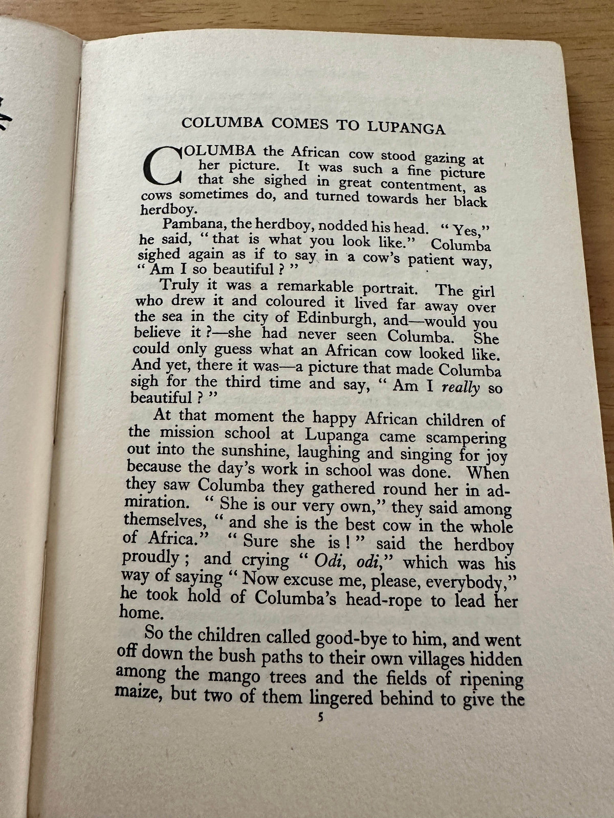 1948 Dear Columba(A Story of Africa) Richard Paterson(E. M. Ingall Illust)Edinburgh House Press - Honeyburn Books (UK)